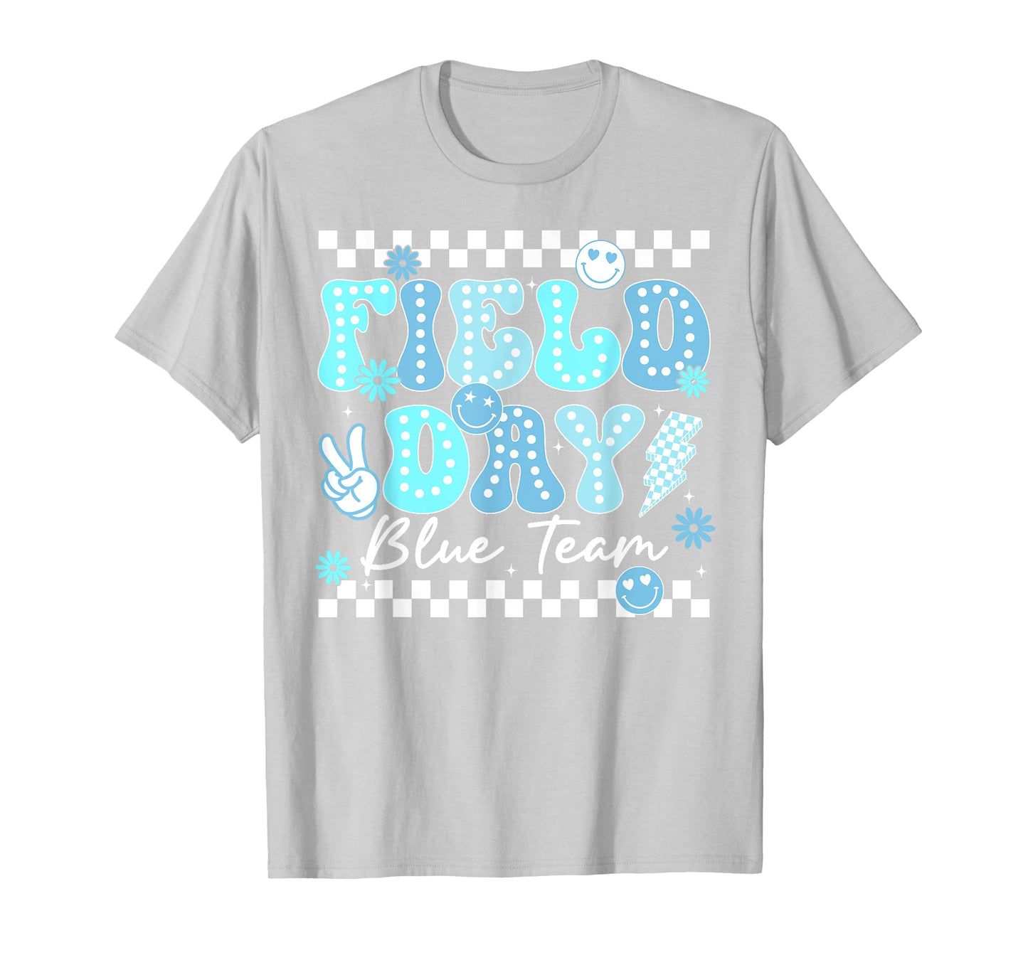 Field Day Blue Team Color Field Trip Team Game Competition T-Shirt