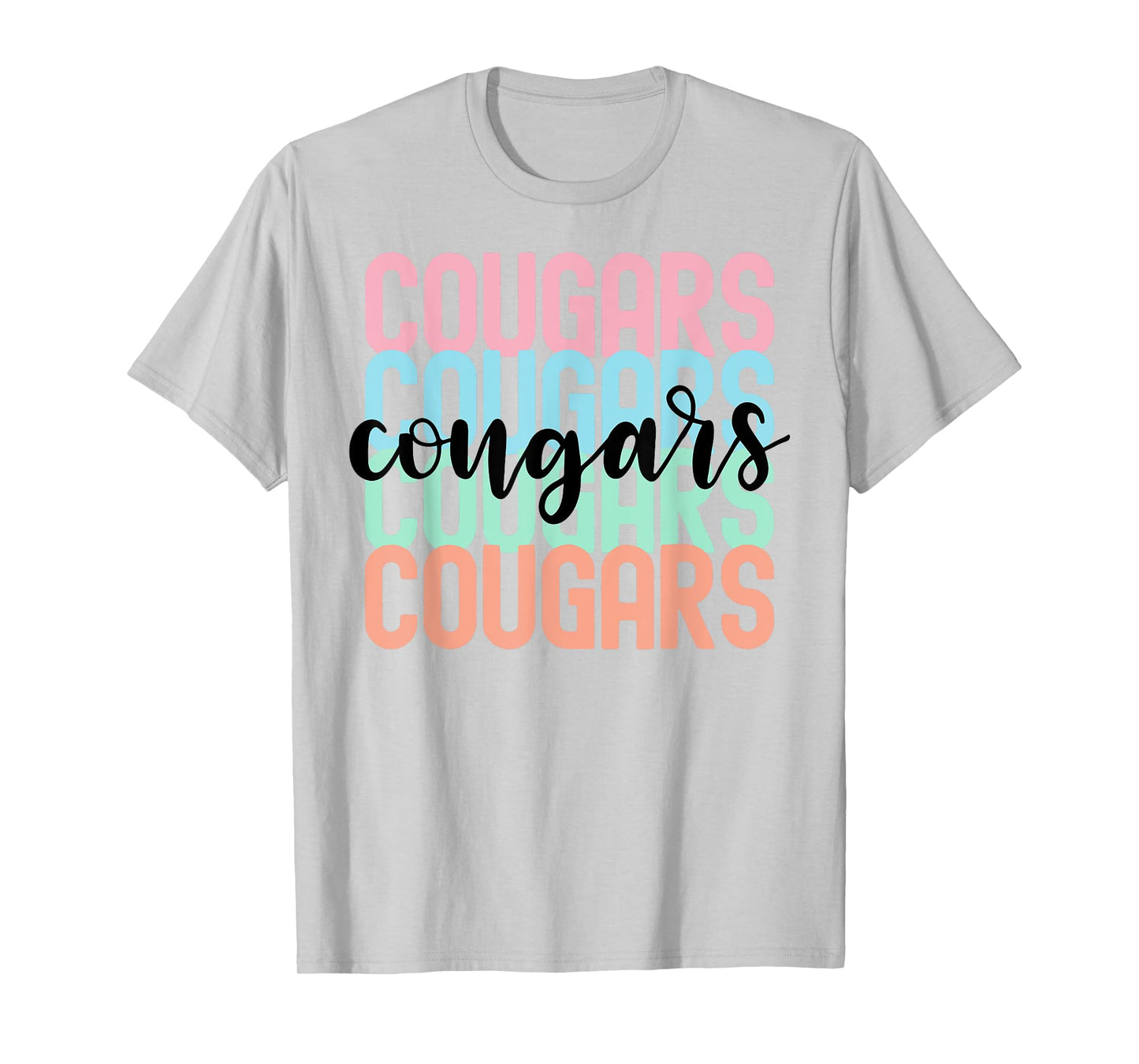 Cougars Team Mascot School Spirit Game Night T-Shirt