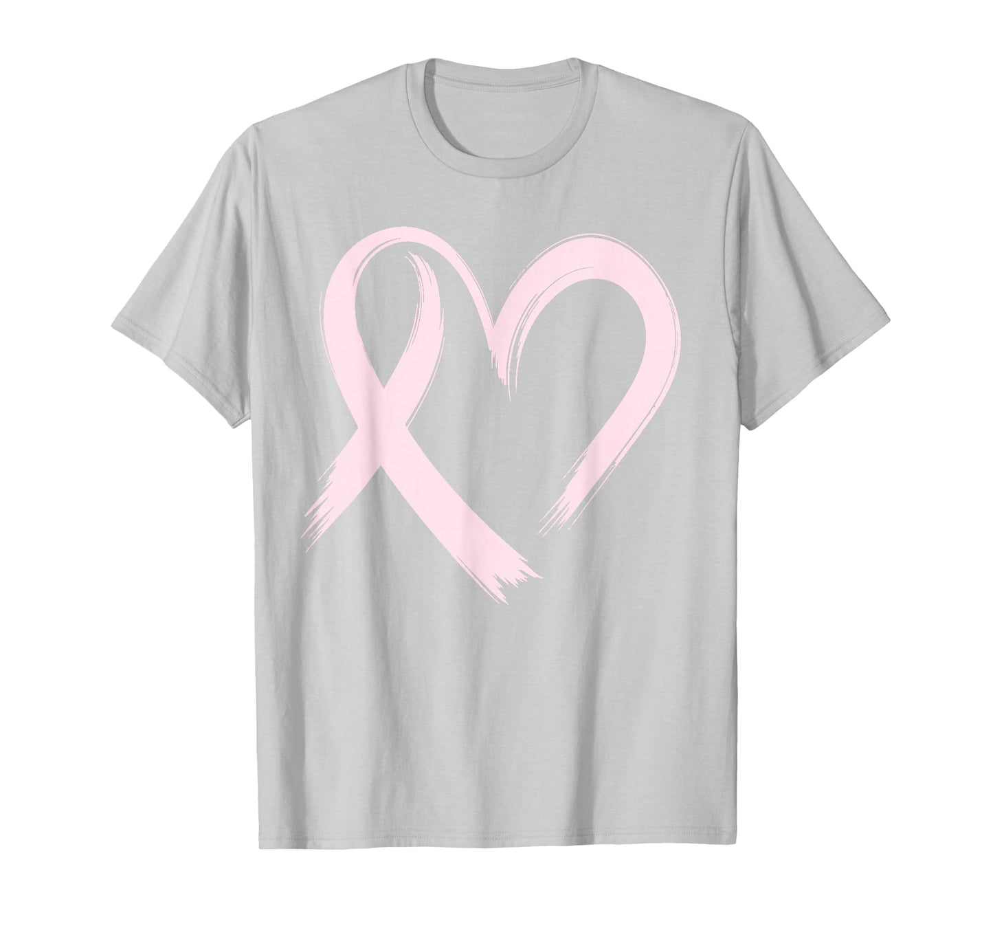 Heart Pink Ribbon Breast Cancer Awareness Support T-Shirt