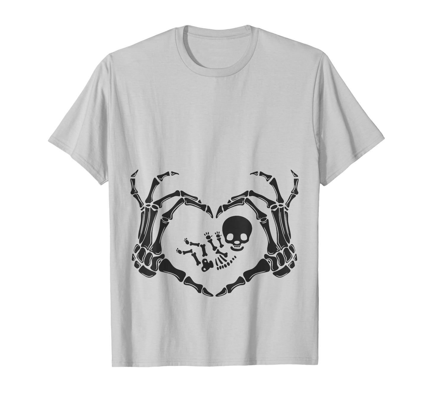 Halloween Skeleton Baby Rib Cage Pregnant Pumpkin New Mom T-Shirt