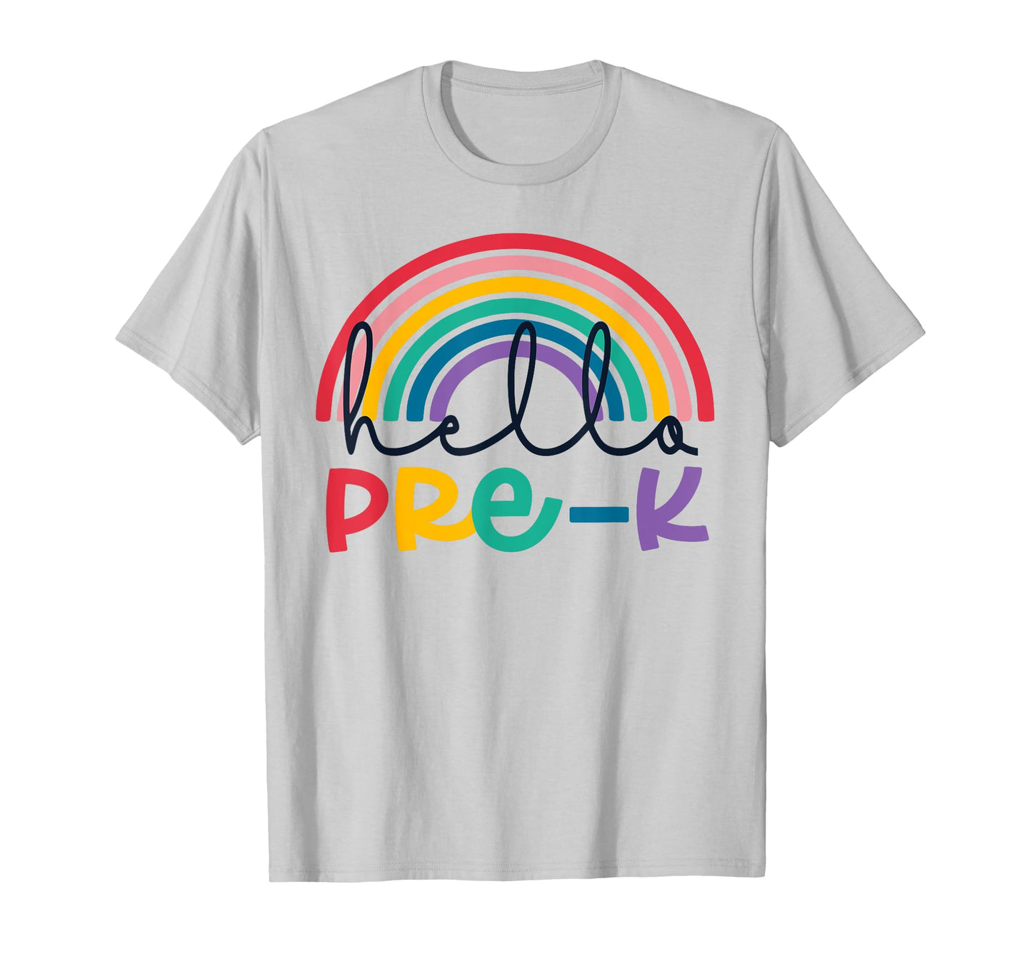 Hello Pre-K Rainbow Back To School Teacher Student Kid T-Shirt