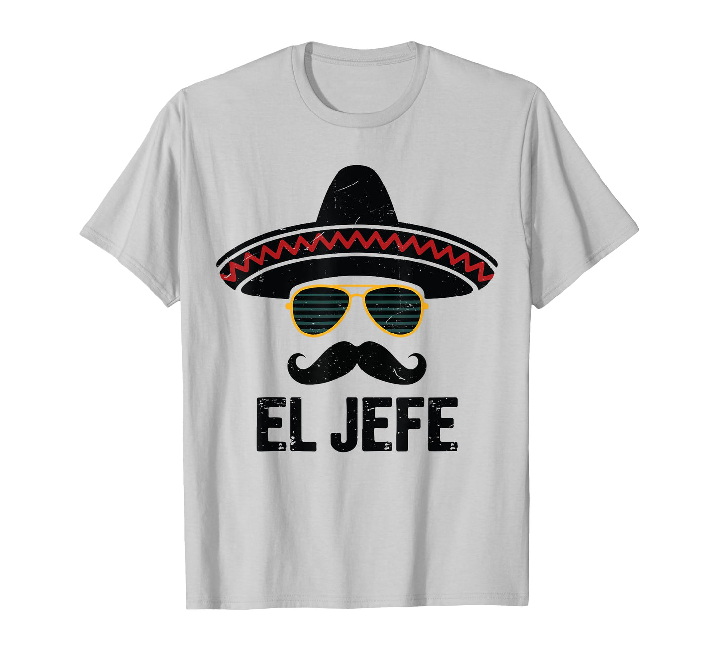 El Jefe Sombrero Face Cinco De Mayo Mexican Boy Toddler Men T-Shirt