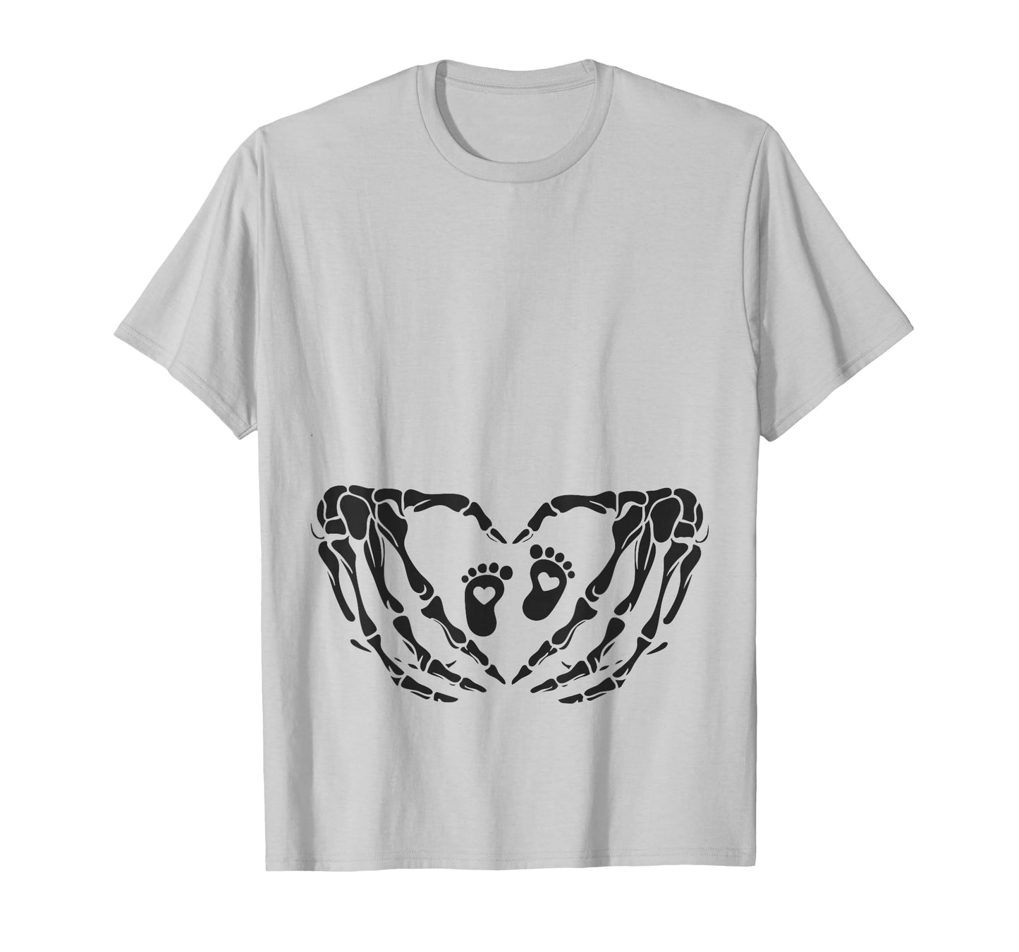 Halloween Skeleton Baby Rib Cage Pregnant Pumpkin New Mom T-Shirt