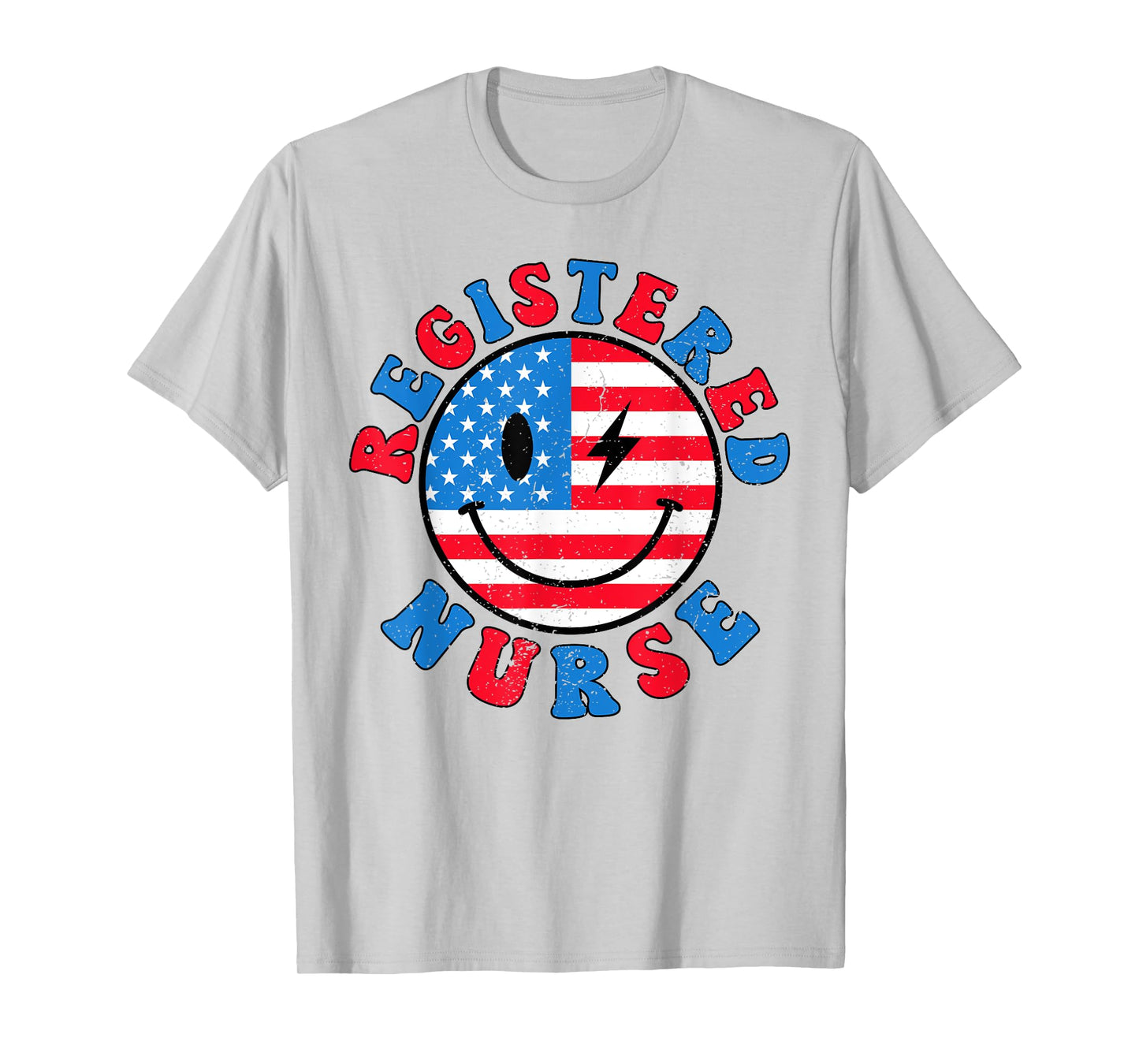 Registered Nurse 4th of July 2024 American Flag RN Nurse T-Shirt