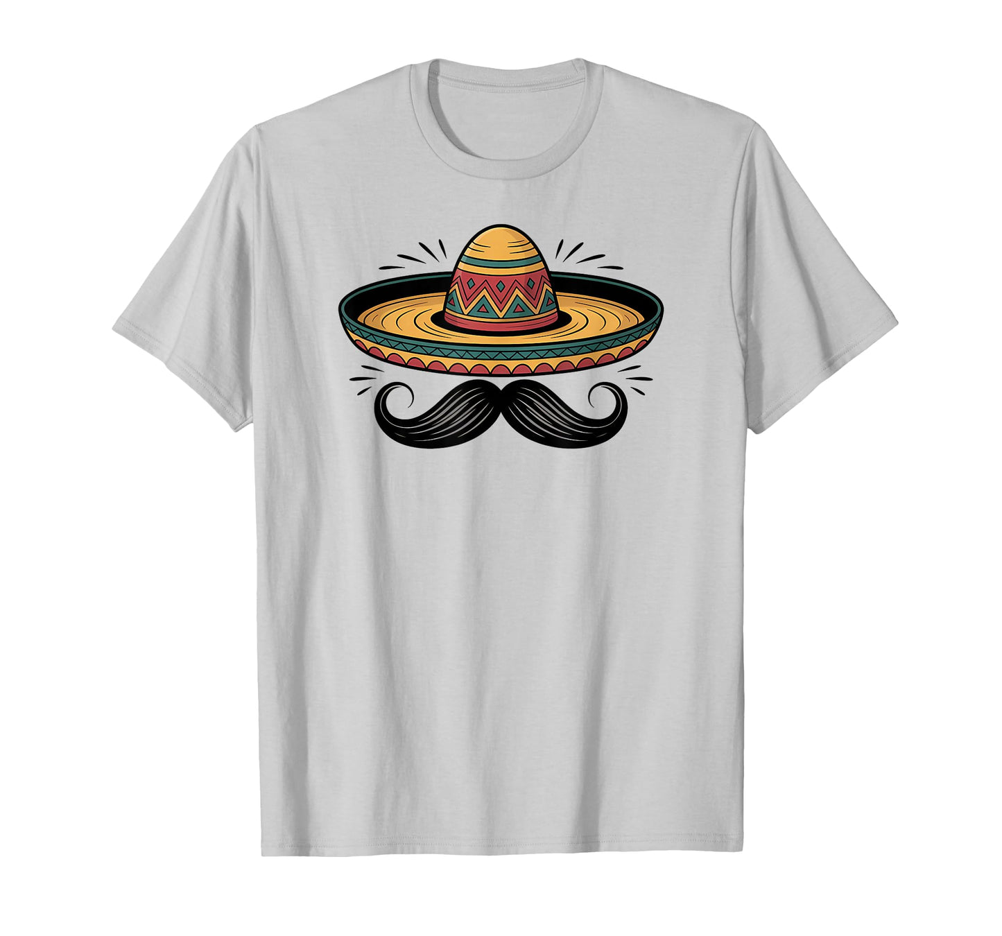 Funny Sombrero Mustache Fiesta Party T-Shirt