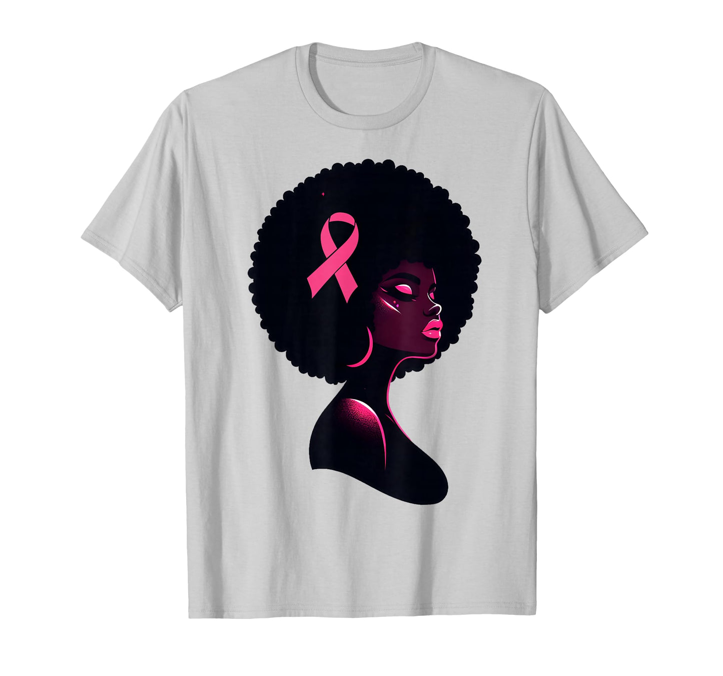Breast Cancer Black African American Women Support Pink T-Shirt