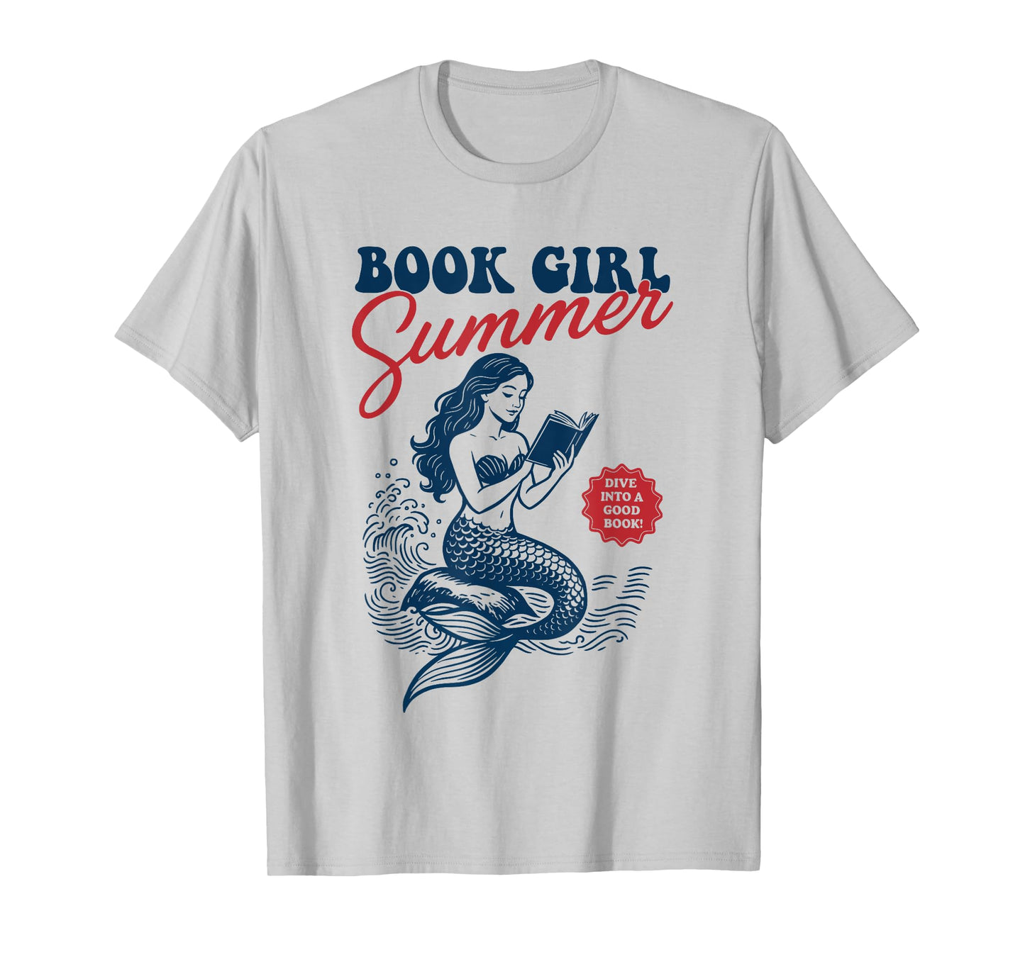 Retro Book Girl Summer Beach Vacation For Book Lover T-Shirt