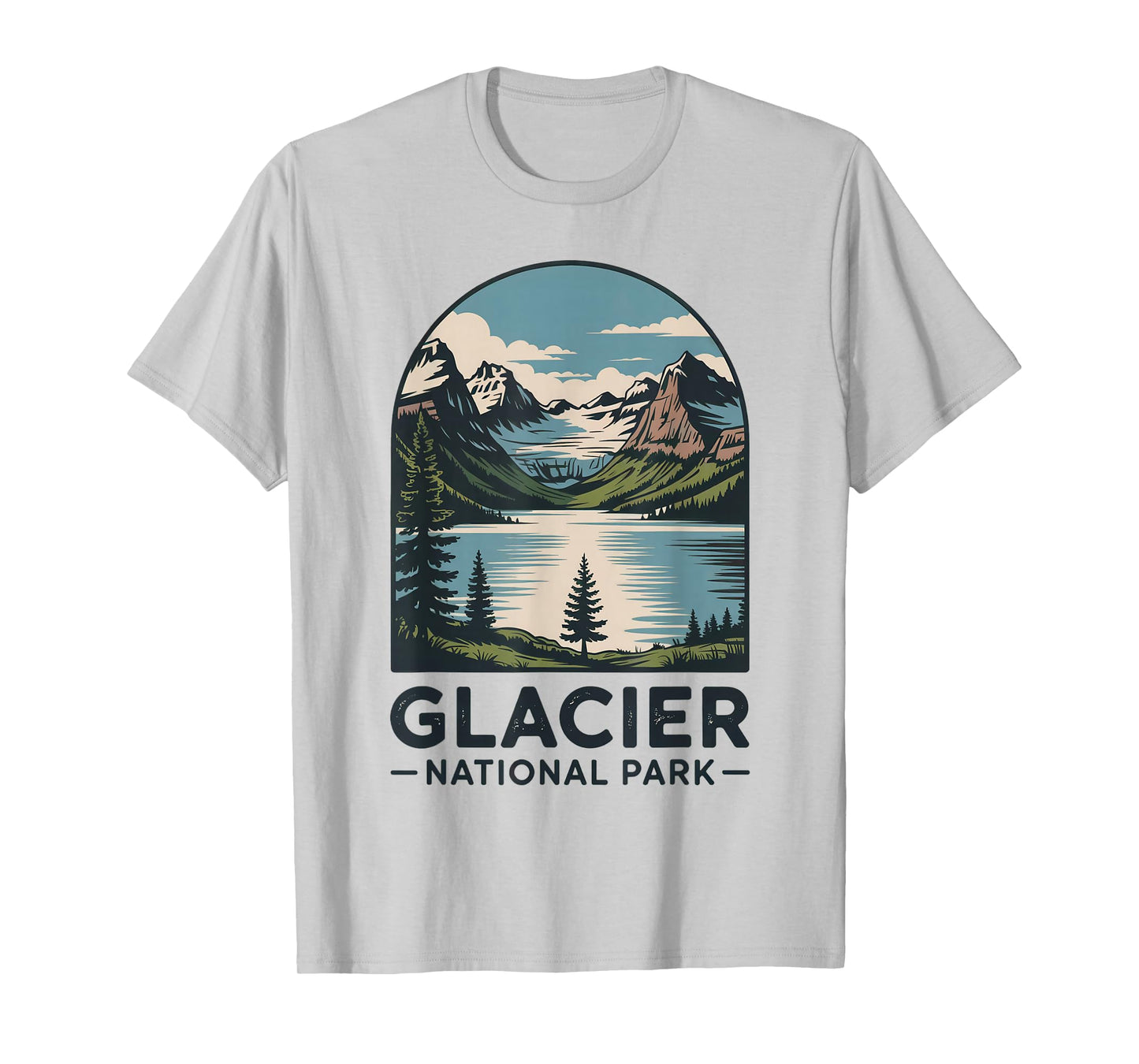 Glacier National Park Retro Outdoor Camping US National Park T-Shirt