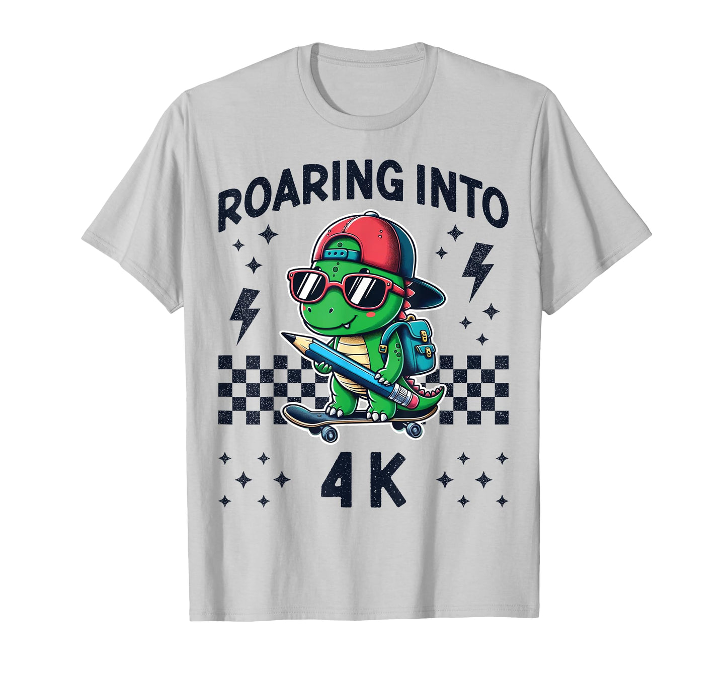 Roaring Into 4K Dinosaur First Day of PreK 4 Im Ready for 4K T-Shirt