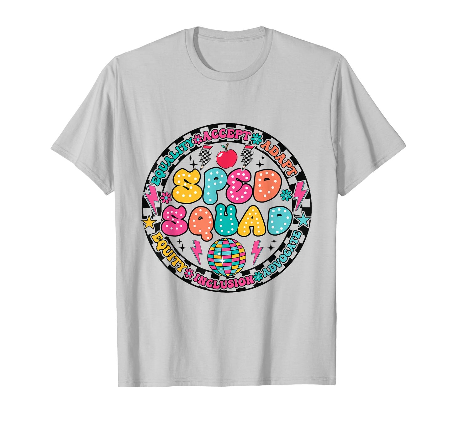 Retro Sped Squad Groovy Special Education Dream Team Teacher T-Shirt