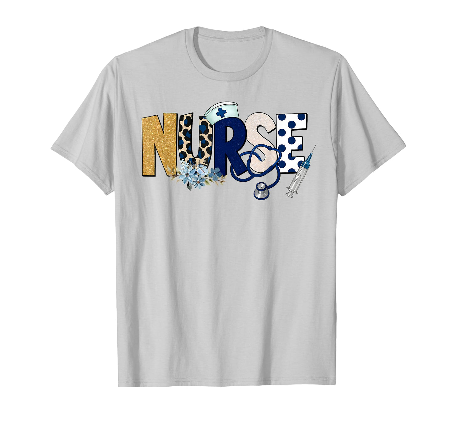 Cute Nurse Life Nursing Nurse Floral Leopard T-Shirt