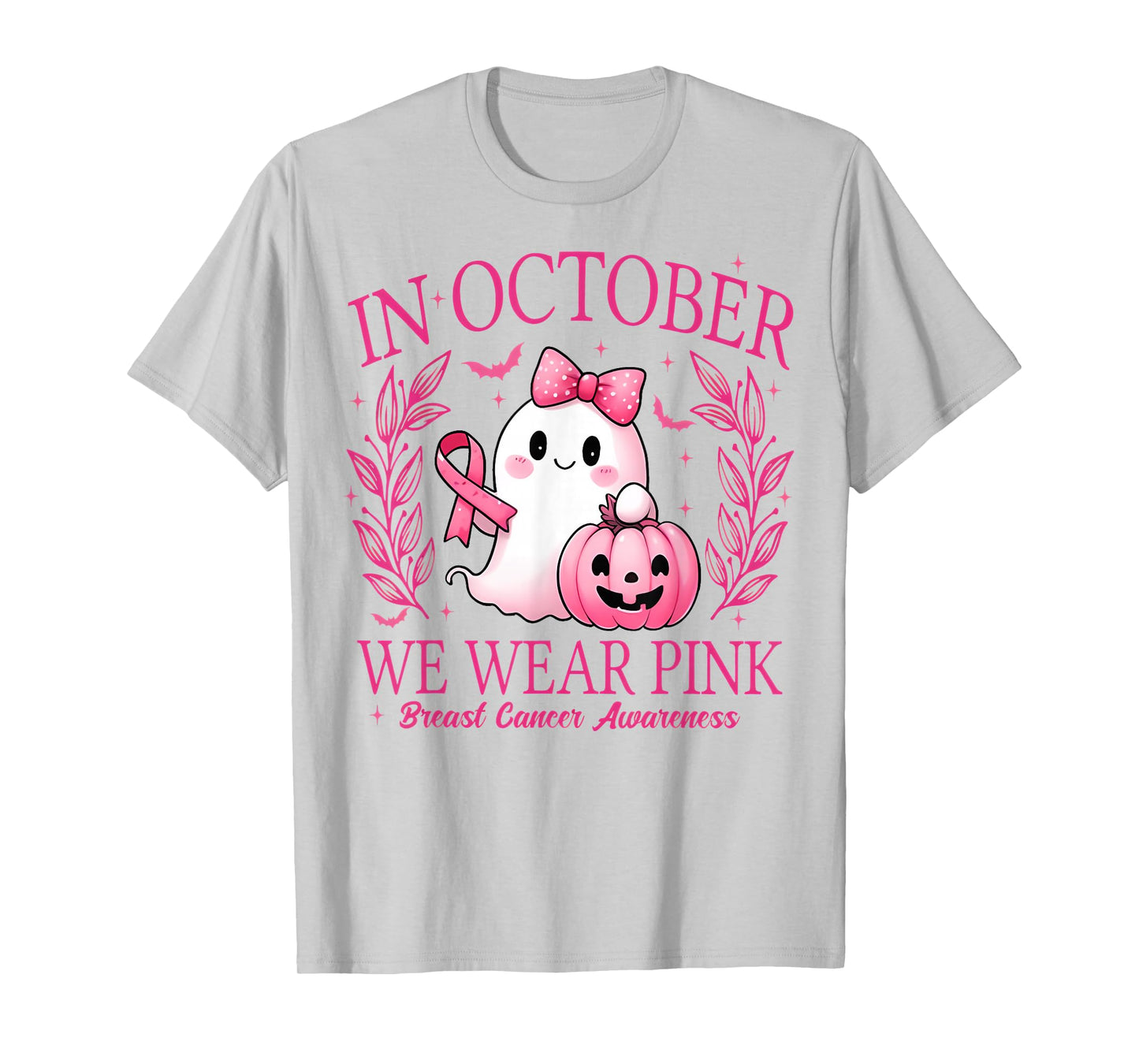 in October We Wear Pink Breast Cancer Awareness T-Shirt