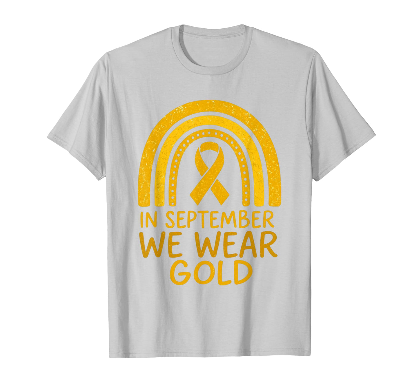 in September We Wear Gold Childhood Cancer Awareness Kids T-Shirt