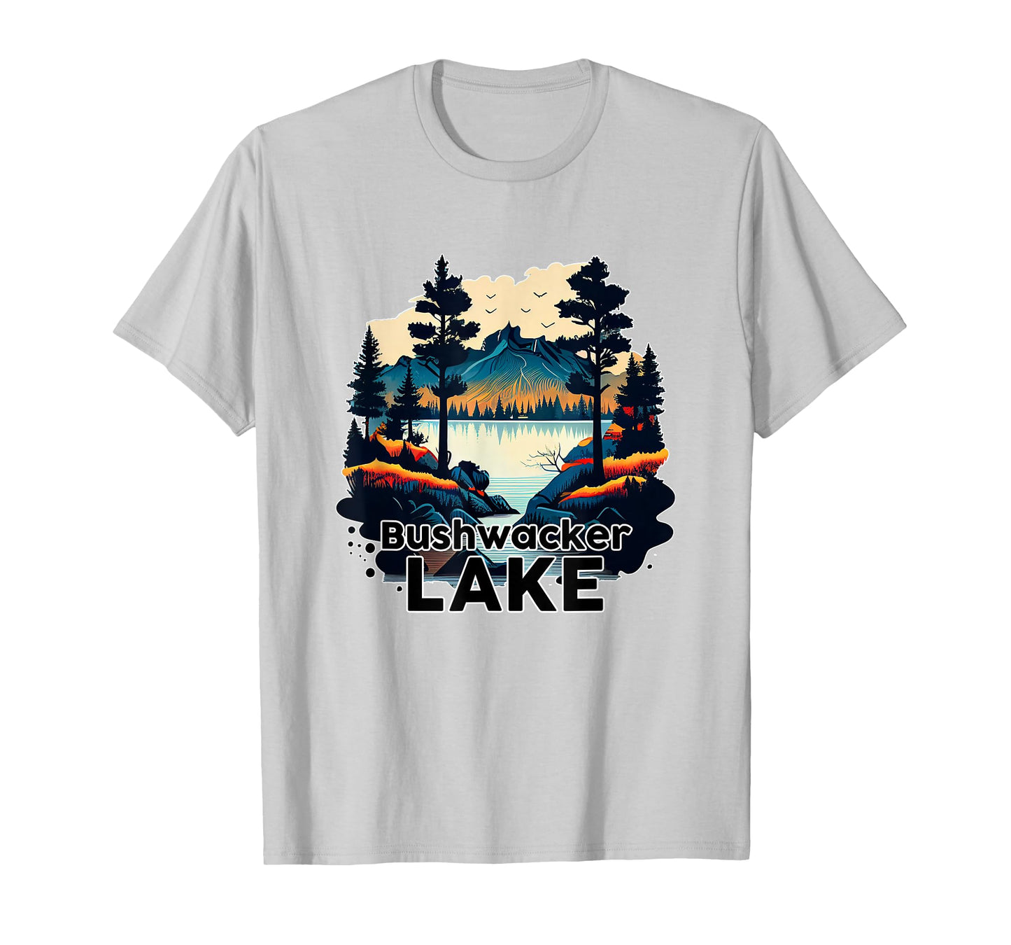 Bushwacker Lake T-Shirt Retro Minimalist Lake Bushwacker T-Shirt