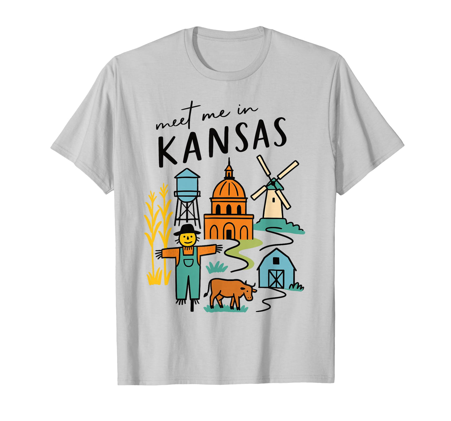 Meet me in Kansas - Cute US State Travel Retro Design Women T-Shirt