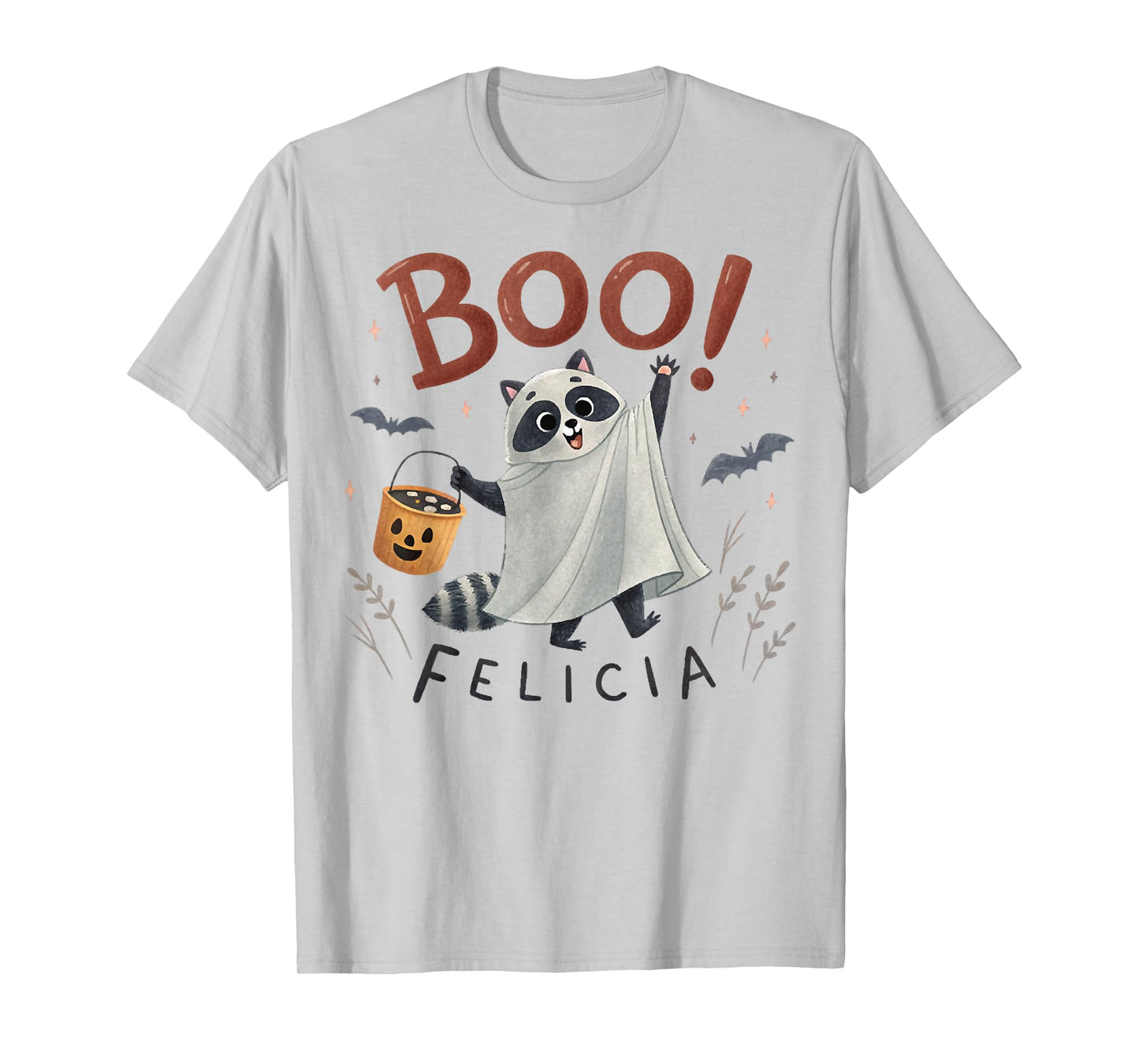 Boo Felicia, Cute Ghost Raccoon, Funny Raccoon Halloween T-Shirt