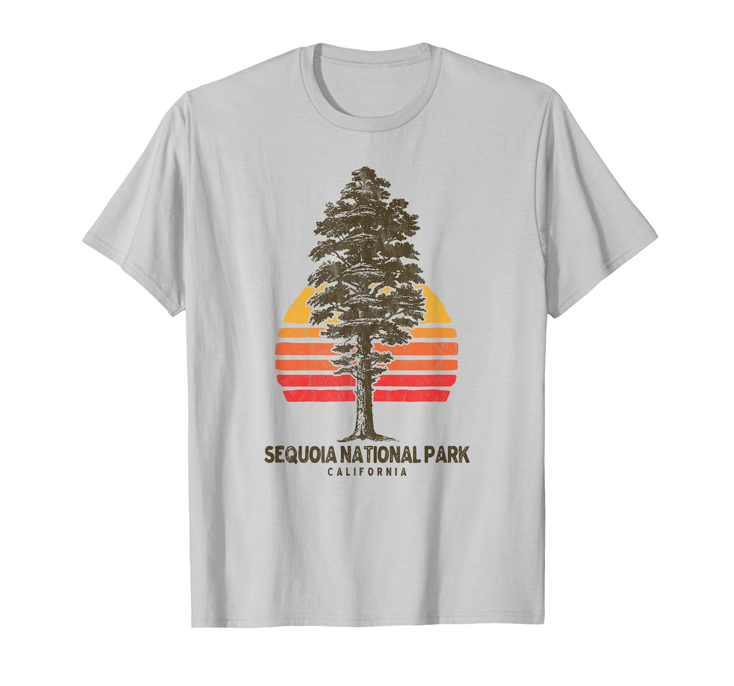 Sequoia National Park Retro Tree Minimalist Graphic T-Shirt