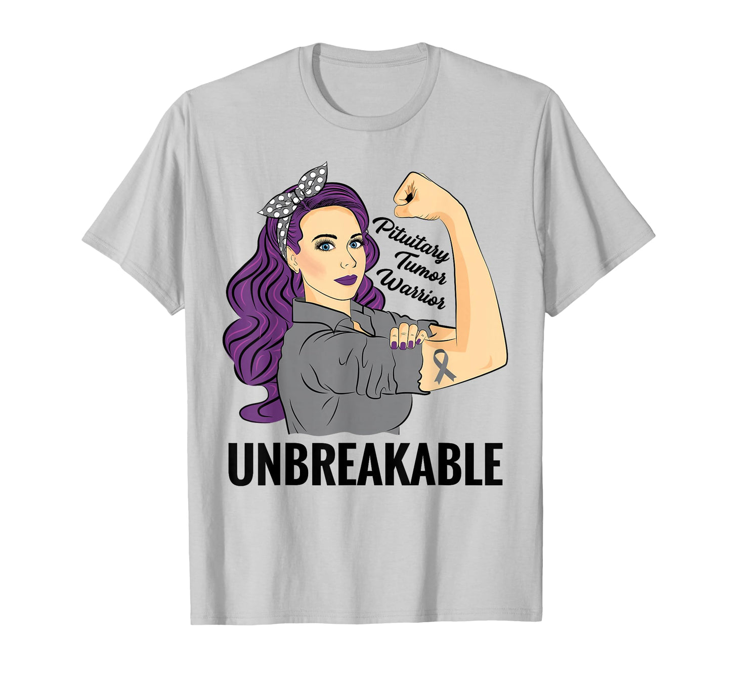 Pituitary Tumor Warrior Unbreakable Gland Awareness T-Shirt