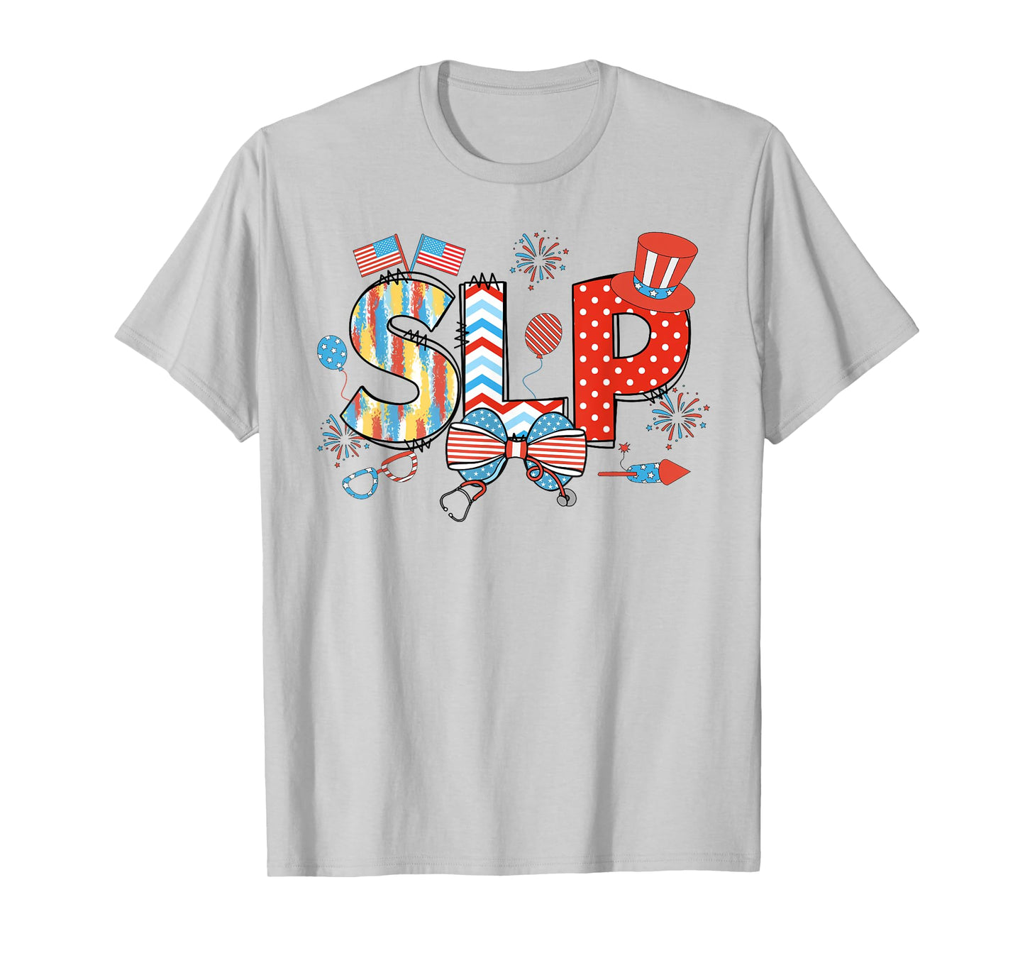 Retro SLP 4th of July Coquette Bows American Flag T-Shirt