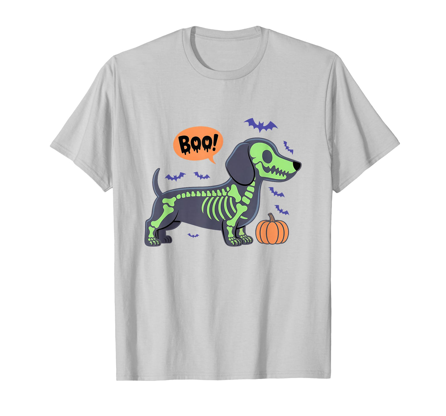 Funny Dachshund Halloween Wiener Dog Cute Doxie Skeleton Boo T-Shirt