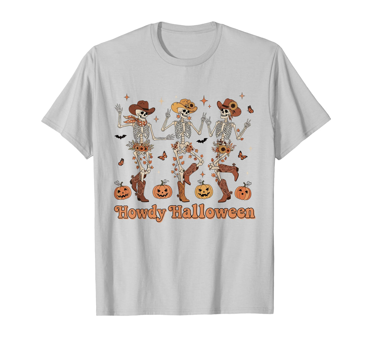 Cowboy Skeleton Dancing Howdy Halloween Western Cowgirl T-Shirt