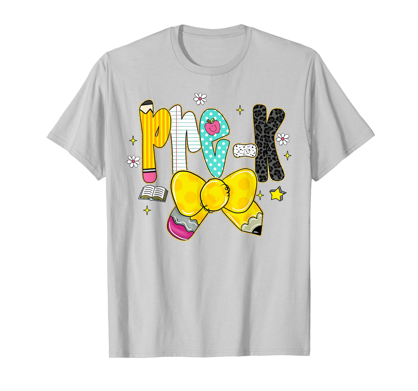Preppy Back To School Pre-K Cute Coquette Bow Girls Kids T-Shirt