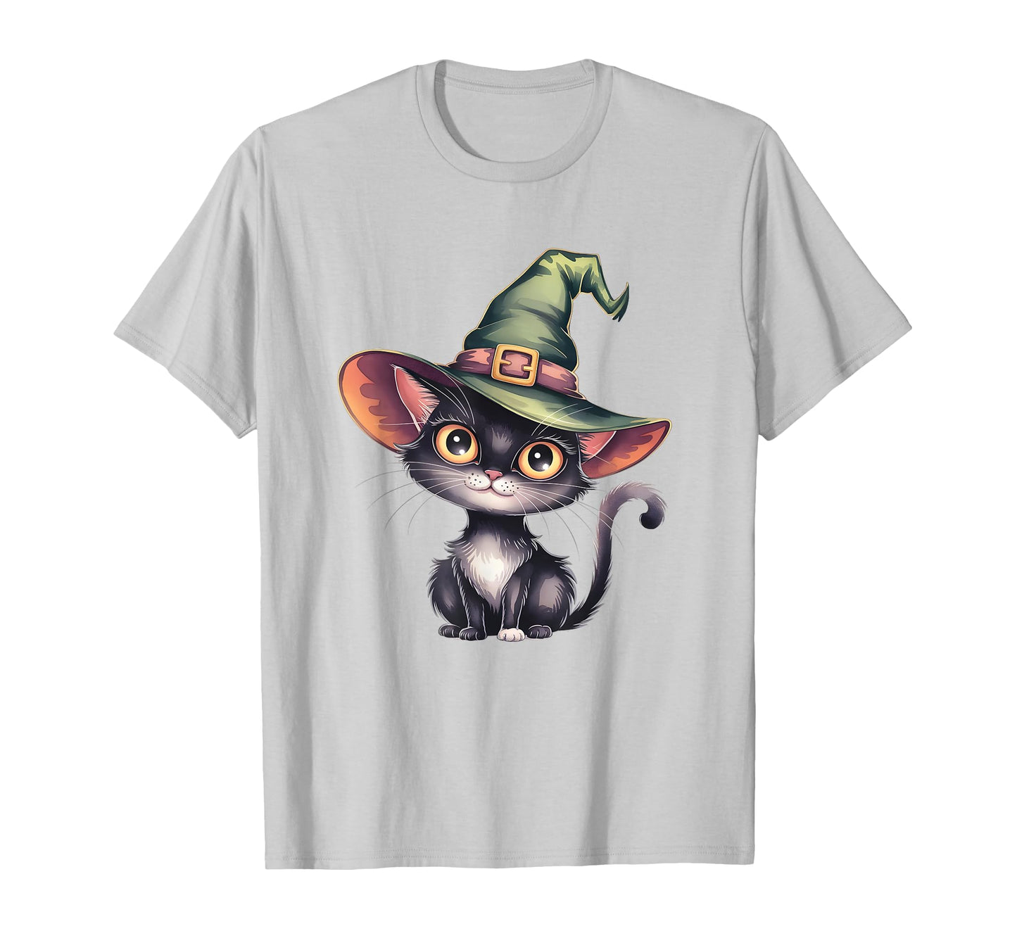 Funny Witch Cat Paranormal Creepy Wizard Mom Dad Wicca T-Shirt