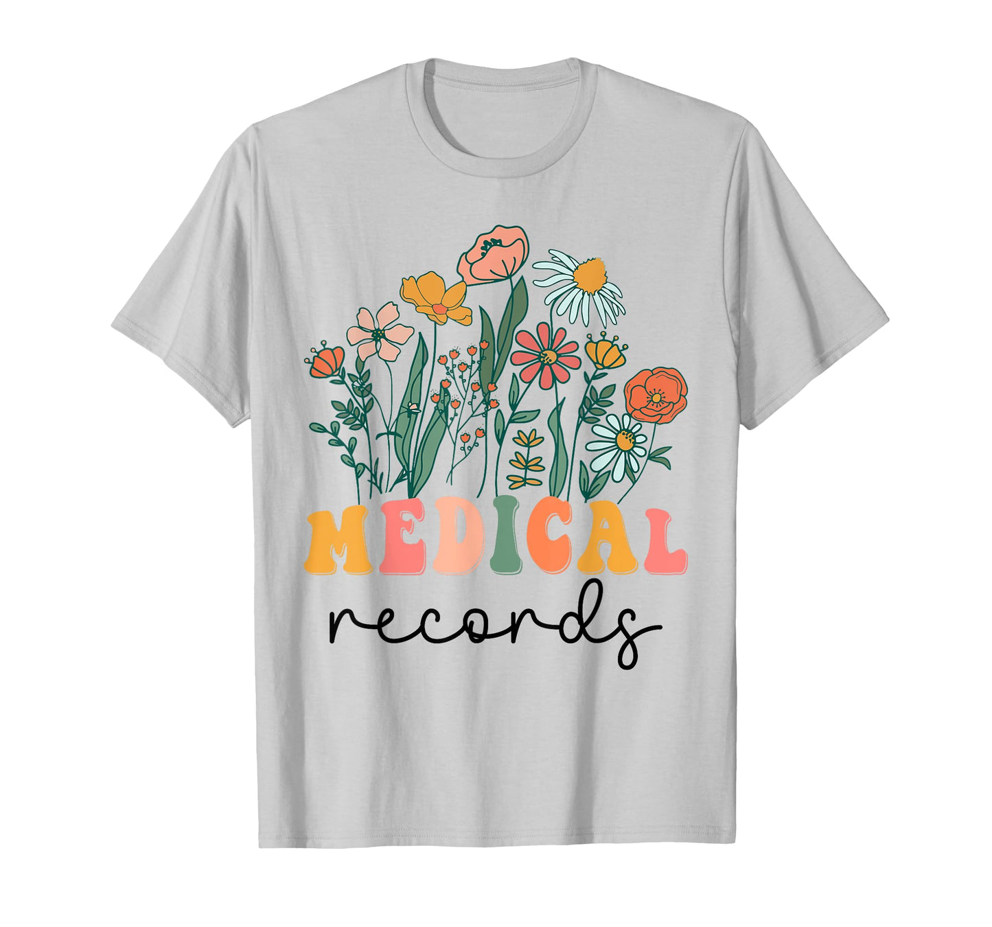Groovy Wildflower Medical Records Tees T-Shirt