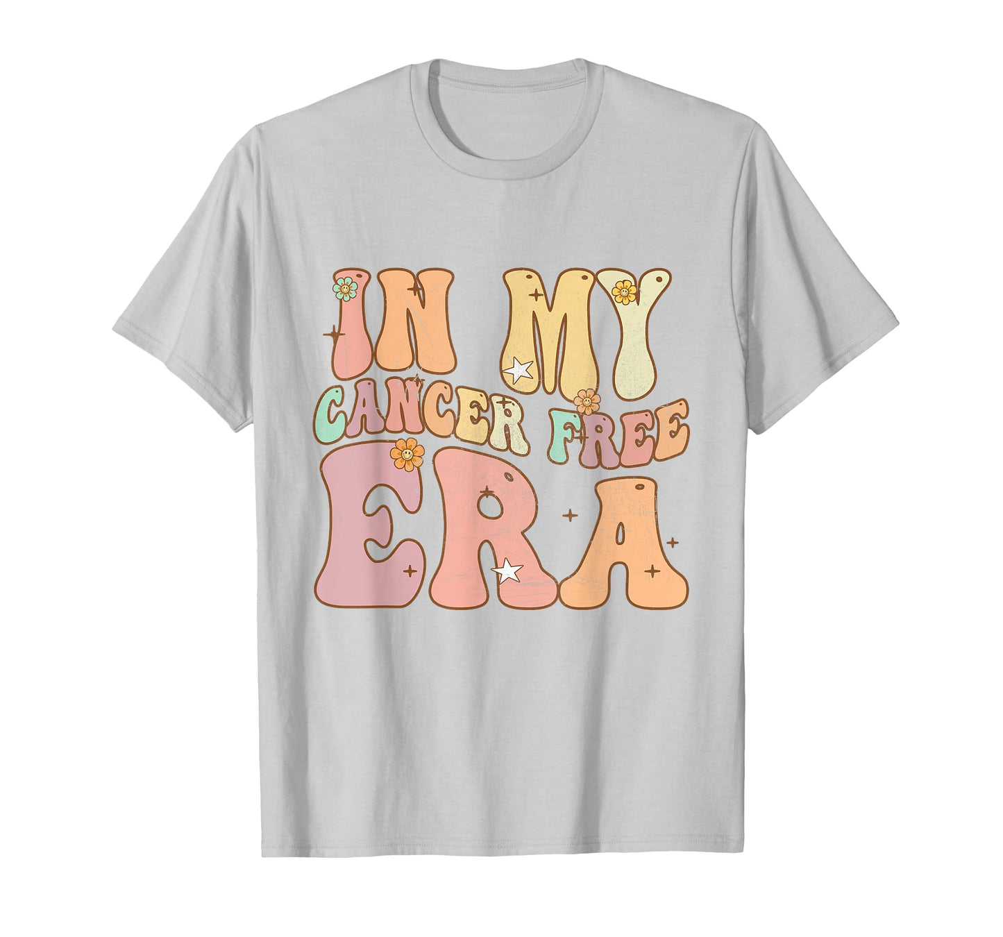 Groovy Flowers Breast Cancer Warrior In My Cancer Free Era T-Shirt