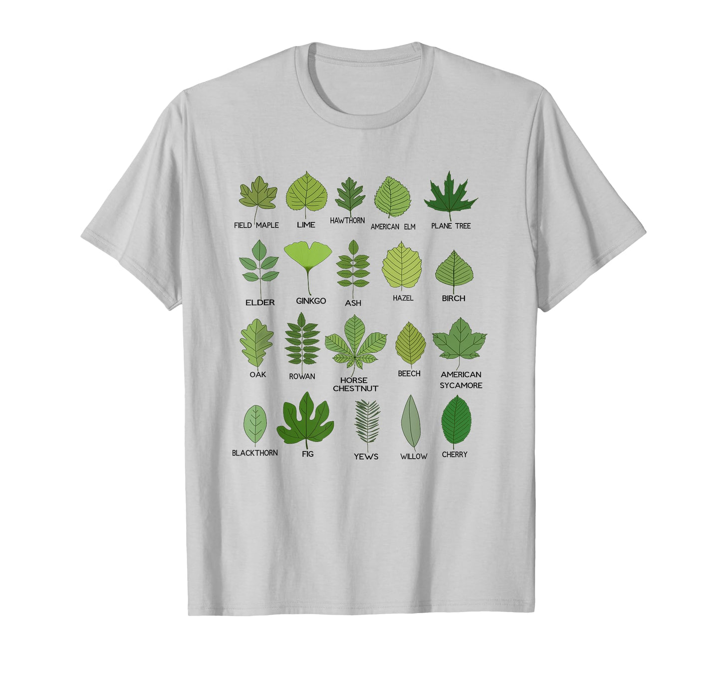 Botanical Beauty, Different Types of Tree Leaves T-Shirt