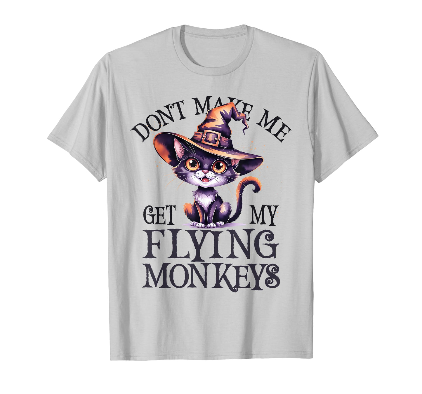 Funny Team Flying Monkeys Cat Witch Feral Wizard Halloween T-Shirt