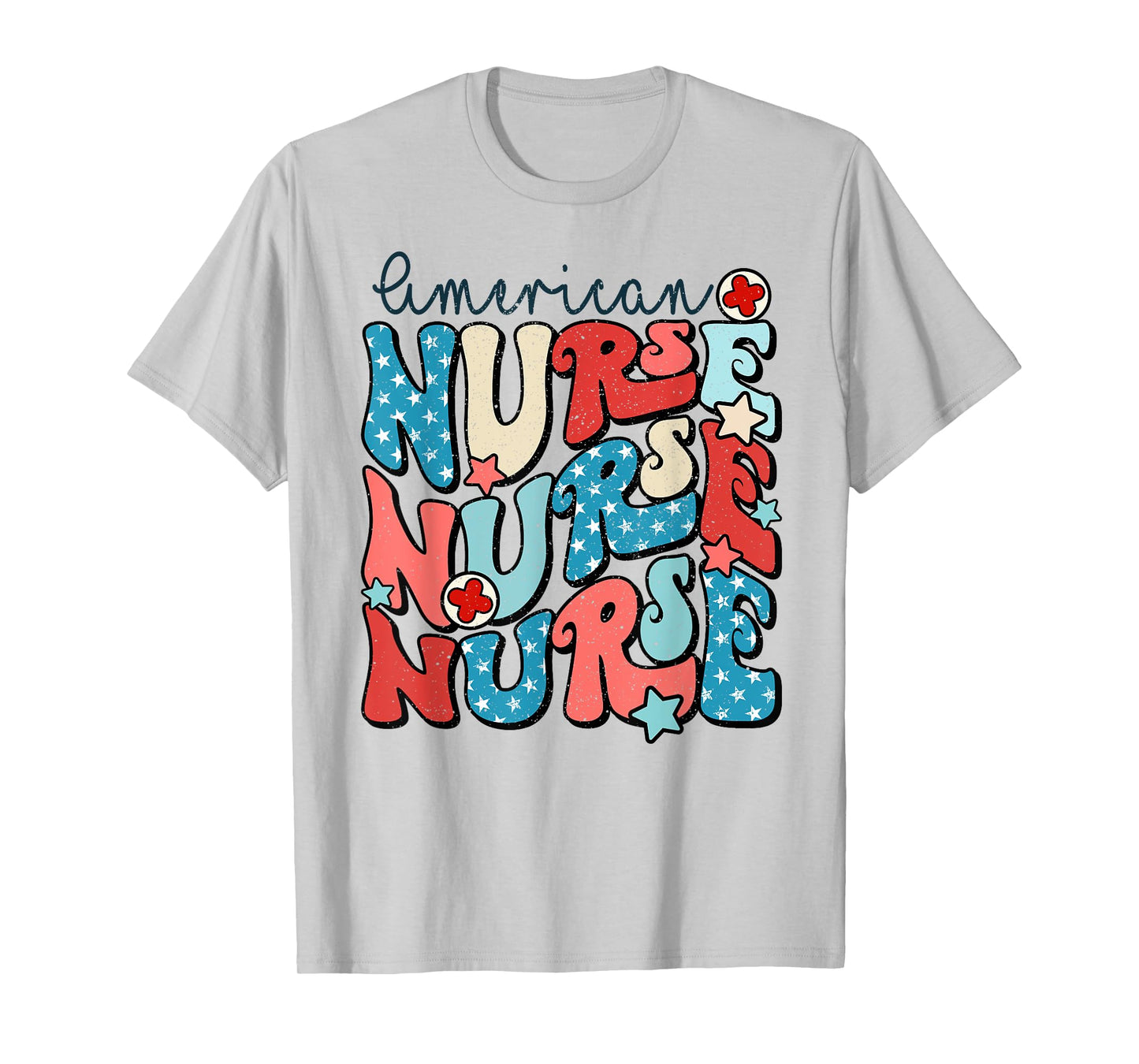 American Nurse 4th Of July Patriotic Nurse Memorial Day T-Shirt