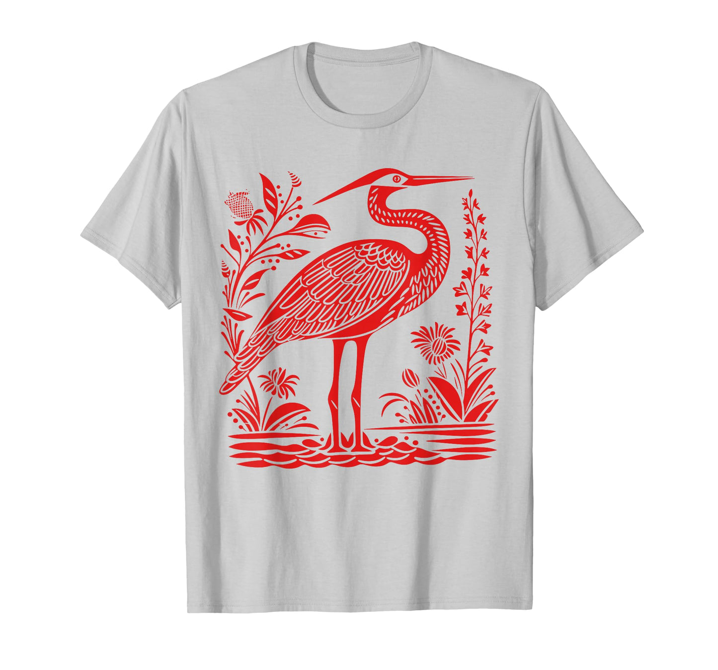 Heron Graphic For Bird Lover Girl Women T-Shirt
