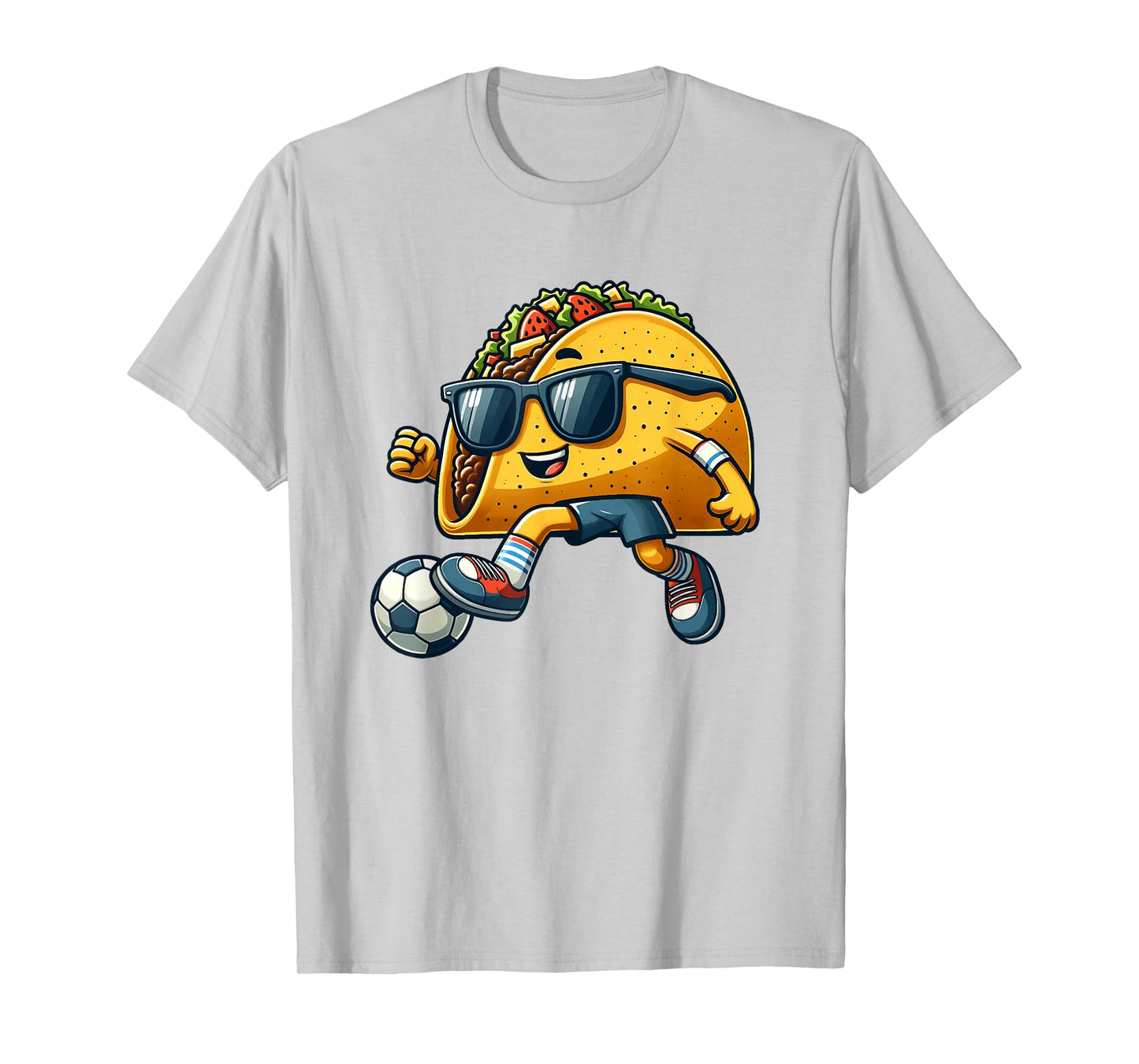 Taco Playing Soccer Mexican Cinco De Mayo Fiesta Kids Men T-Shirt