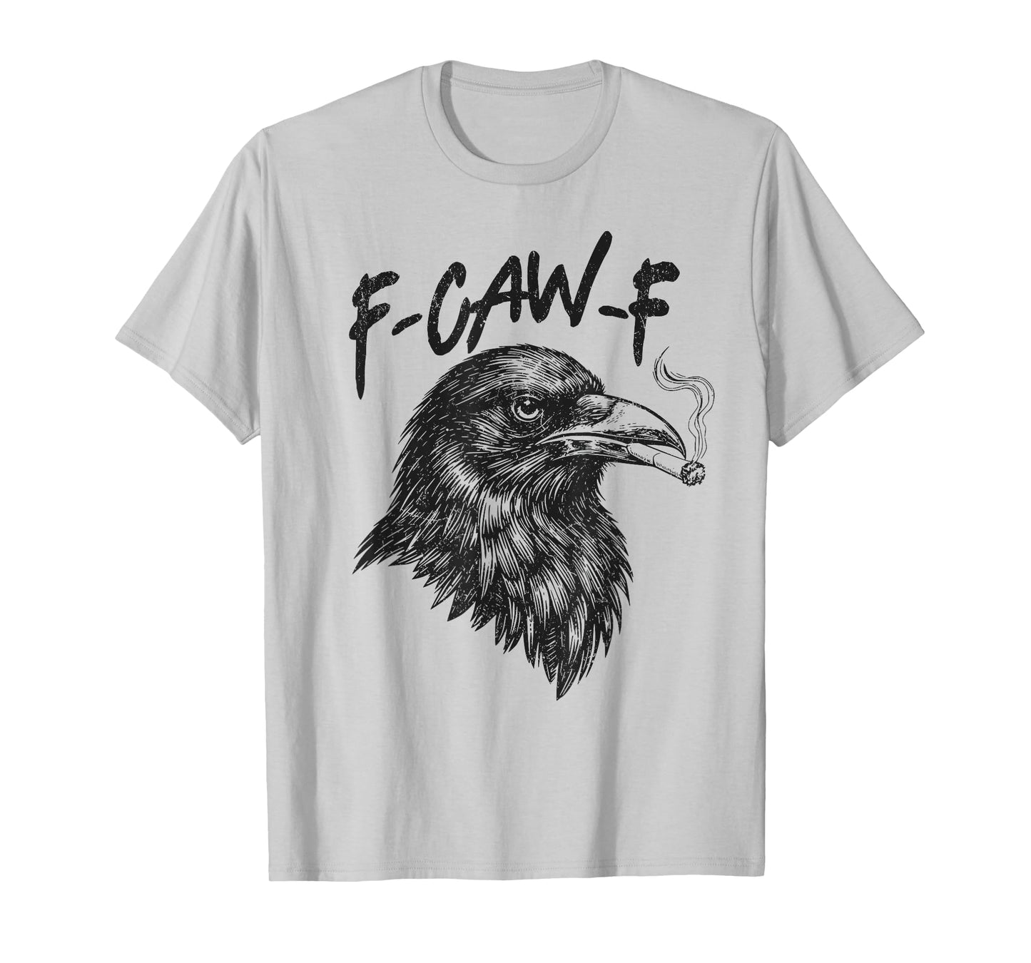 Vintage Funny Grumpy Crow Who DGAF F-Caw-F T-Shirt