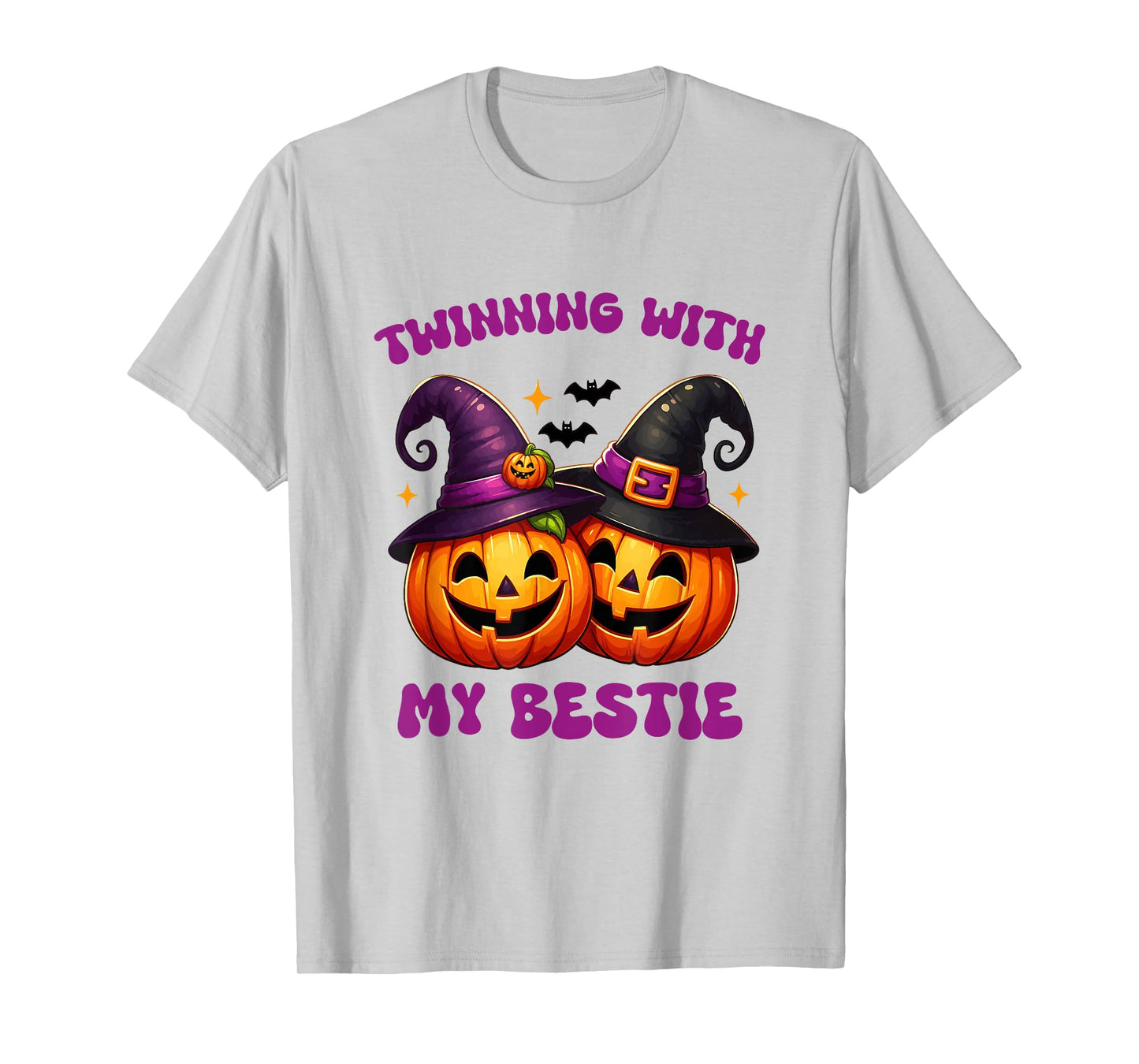 Twinning With My Bestie Halloween Pumpkin For Women And Men T-Shirt