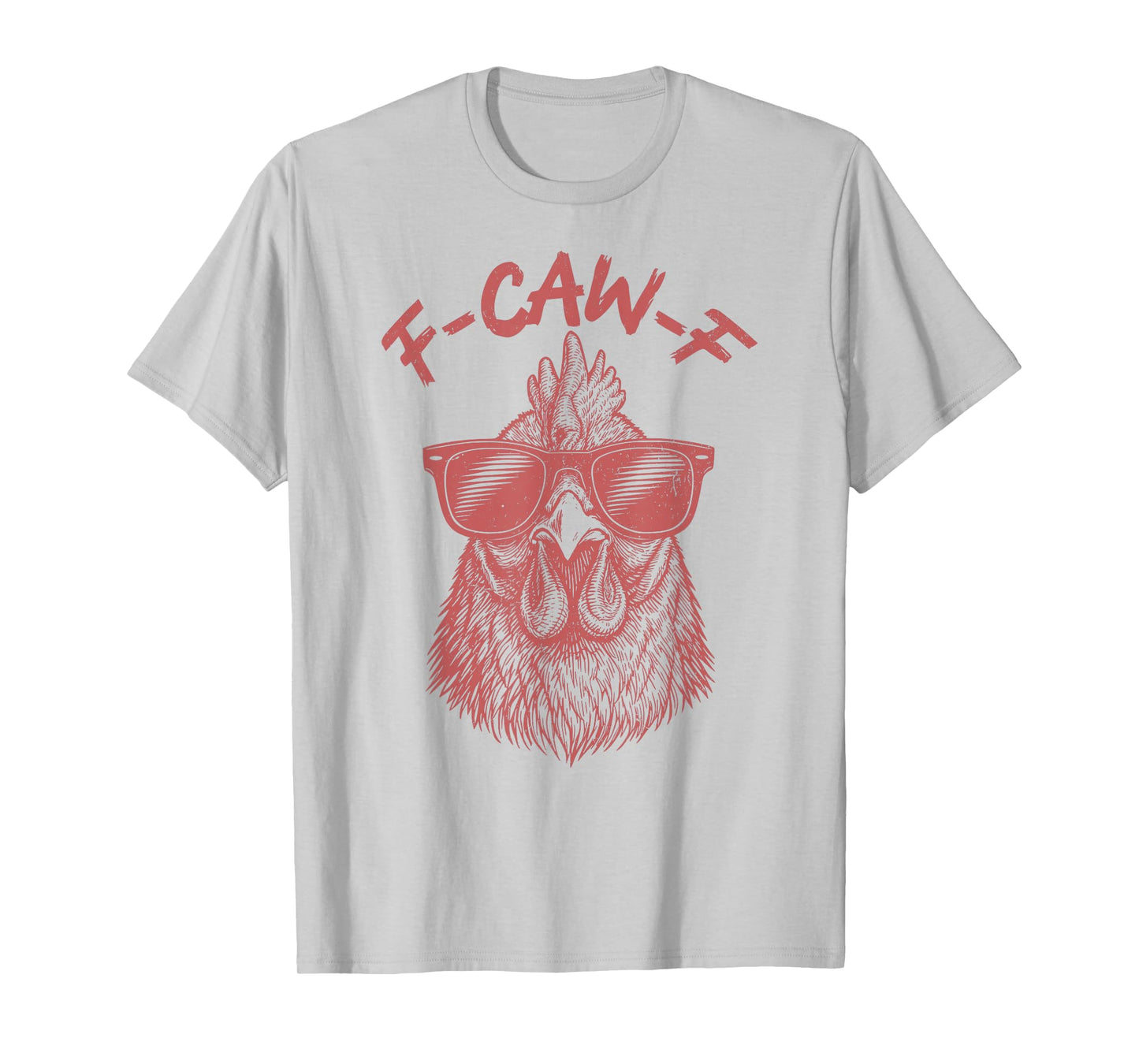 Vintage Sunglasses Rooster Funny Antisocial Chicken F-Caw-F T-Shirt