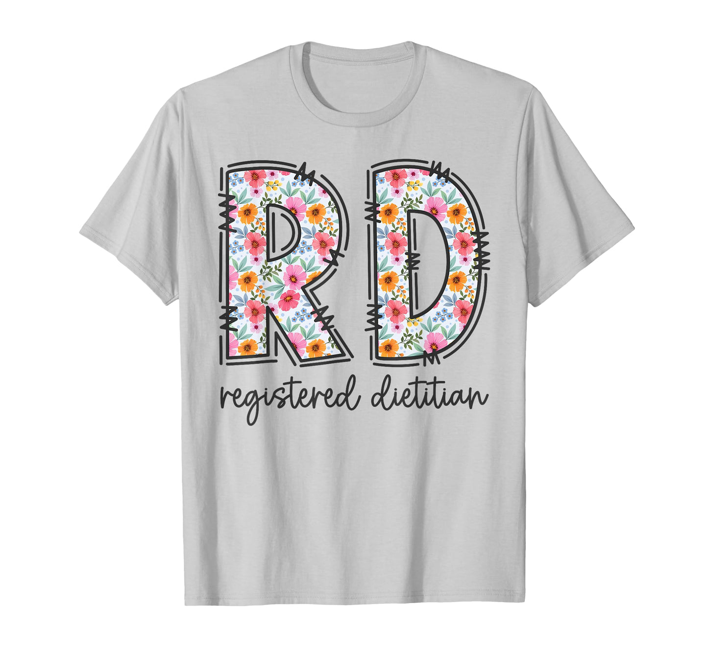 Floral Registered Dietitian Nutritionist RD Graduation T-Shirt