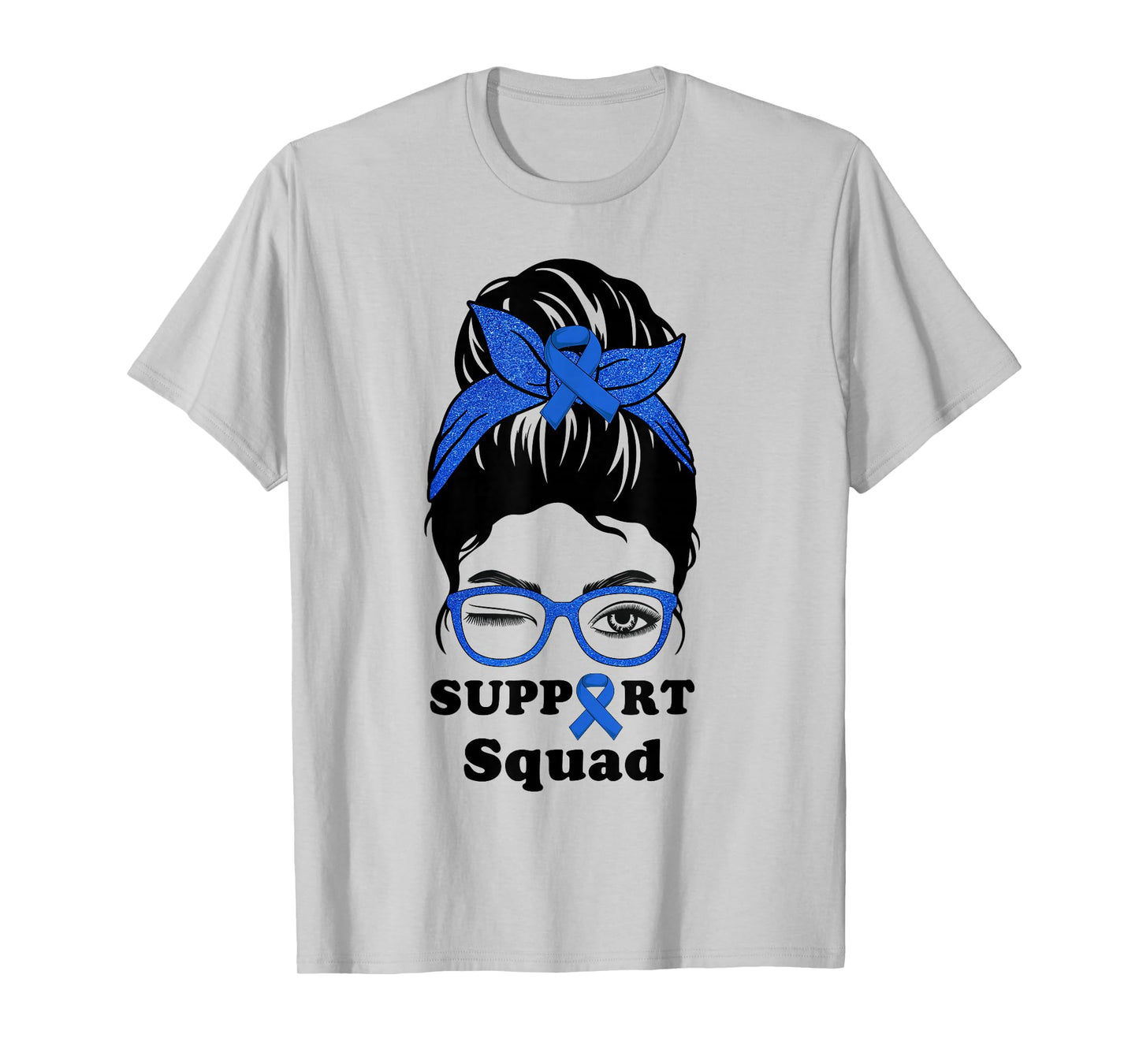 Support Squad Colorectal Colon Cancer Awareness Matching Fun T-Shirt
