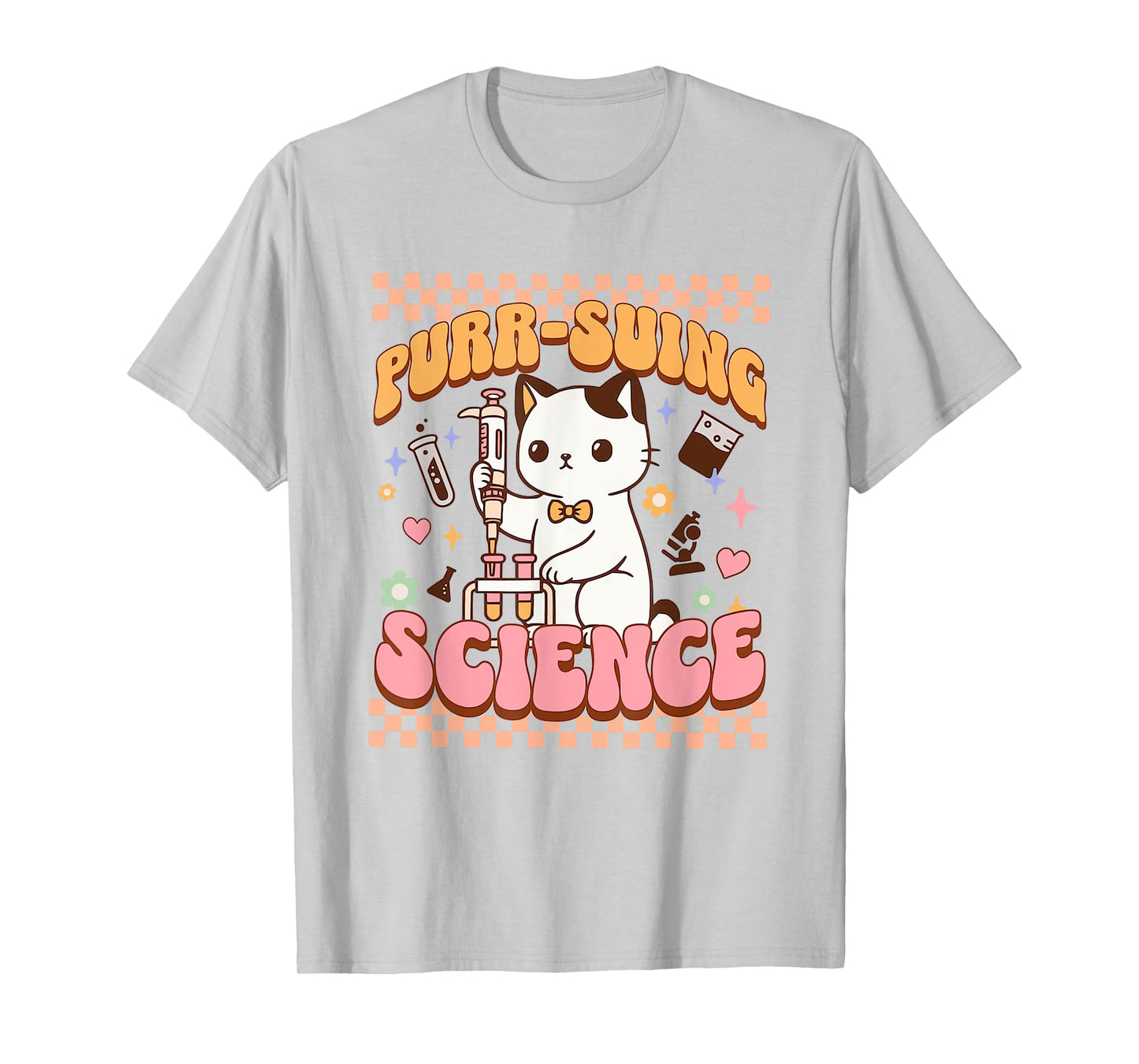Cat Science Laboratory Scientist Chemistry Microbiology STEM T-Shirt for Men Women