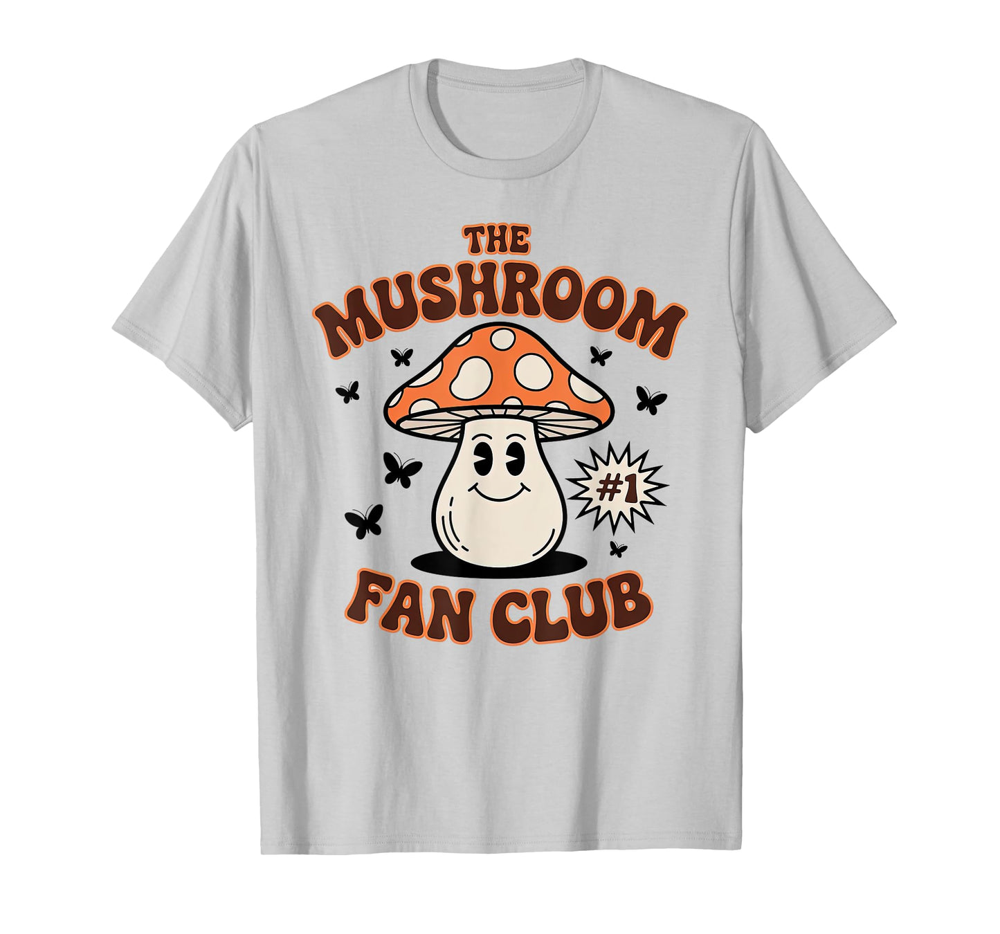 Retro Mushroom Fan Club 70s Vibes Graphic T-Shirt