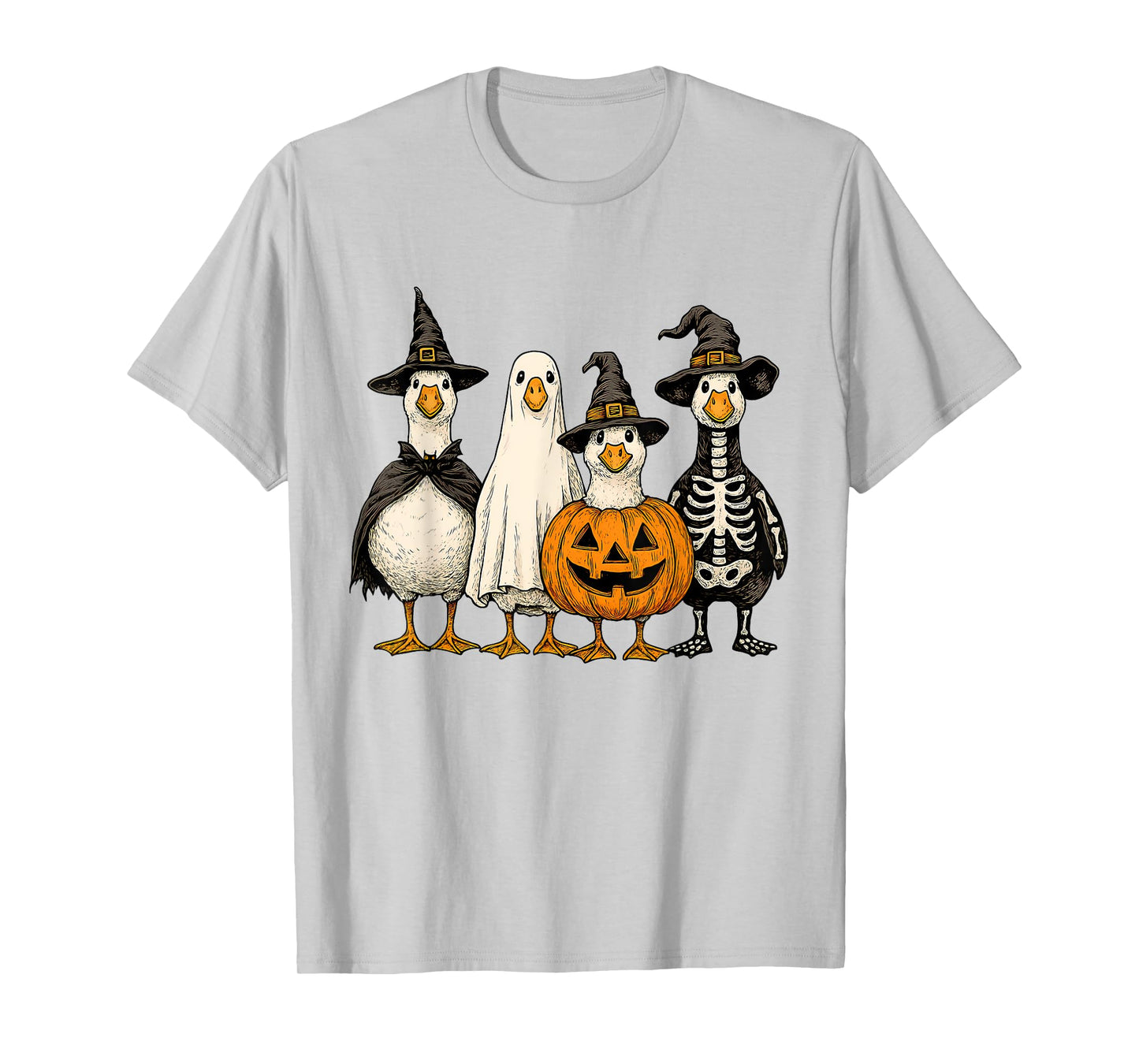 Funny Halloween Geese in Costumes T-Shirt