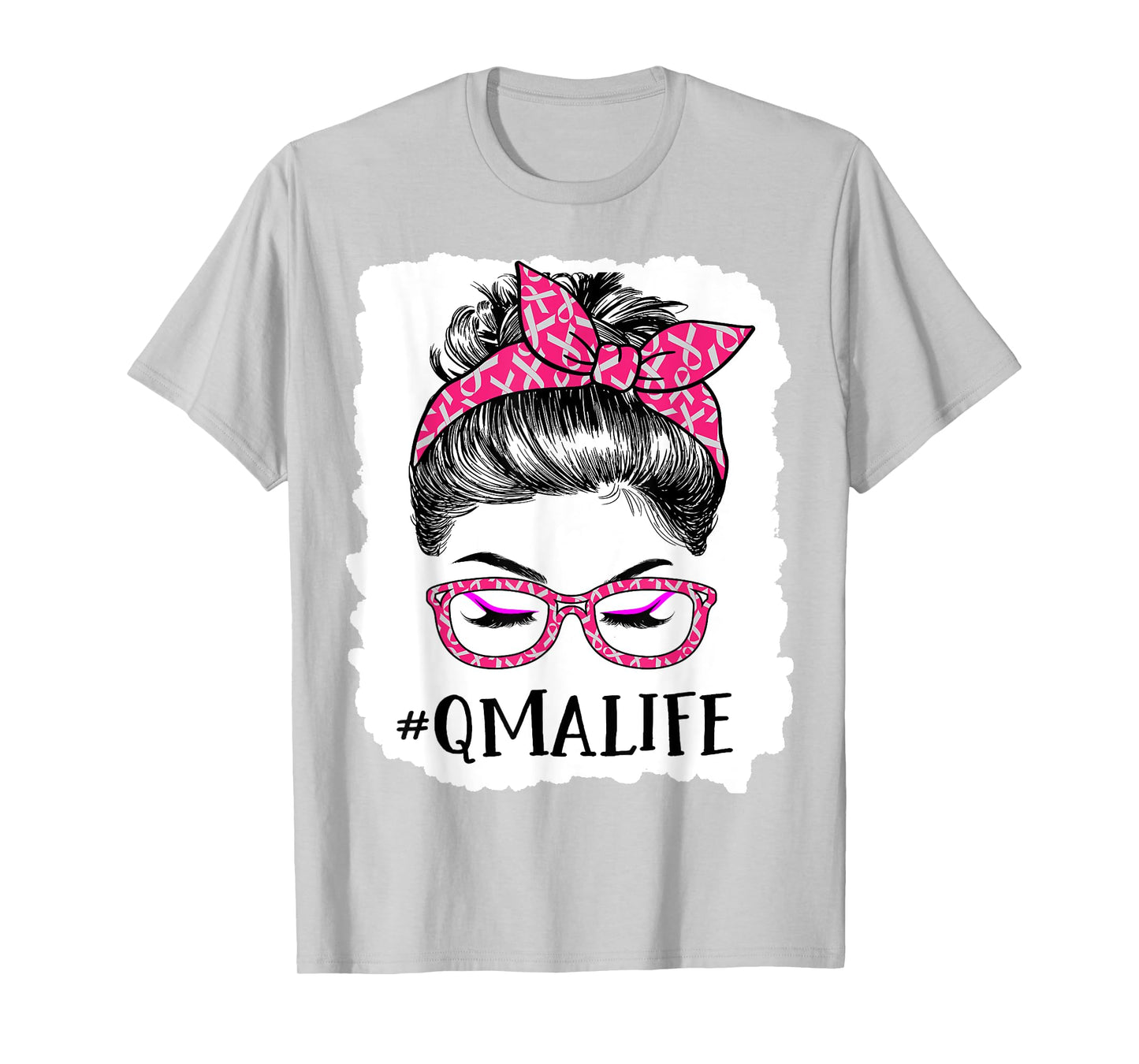 QMA Qualified Medication Aide In October We Wear Pink T-Shirt