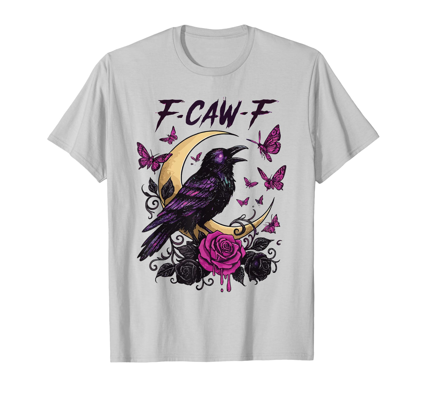 F-Caw-F Halloween Crow Funny Dark Raven Theme T-Shirt