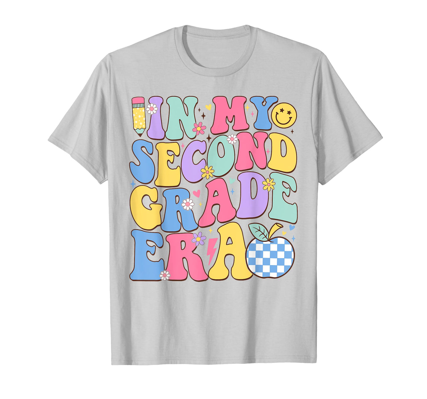 In My Second Grade Era Groovy Back To School Teachers Kids T-Shirt