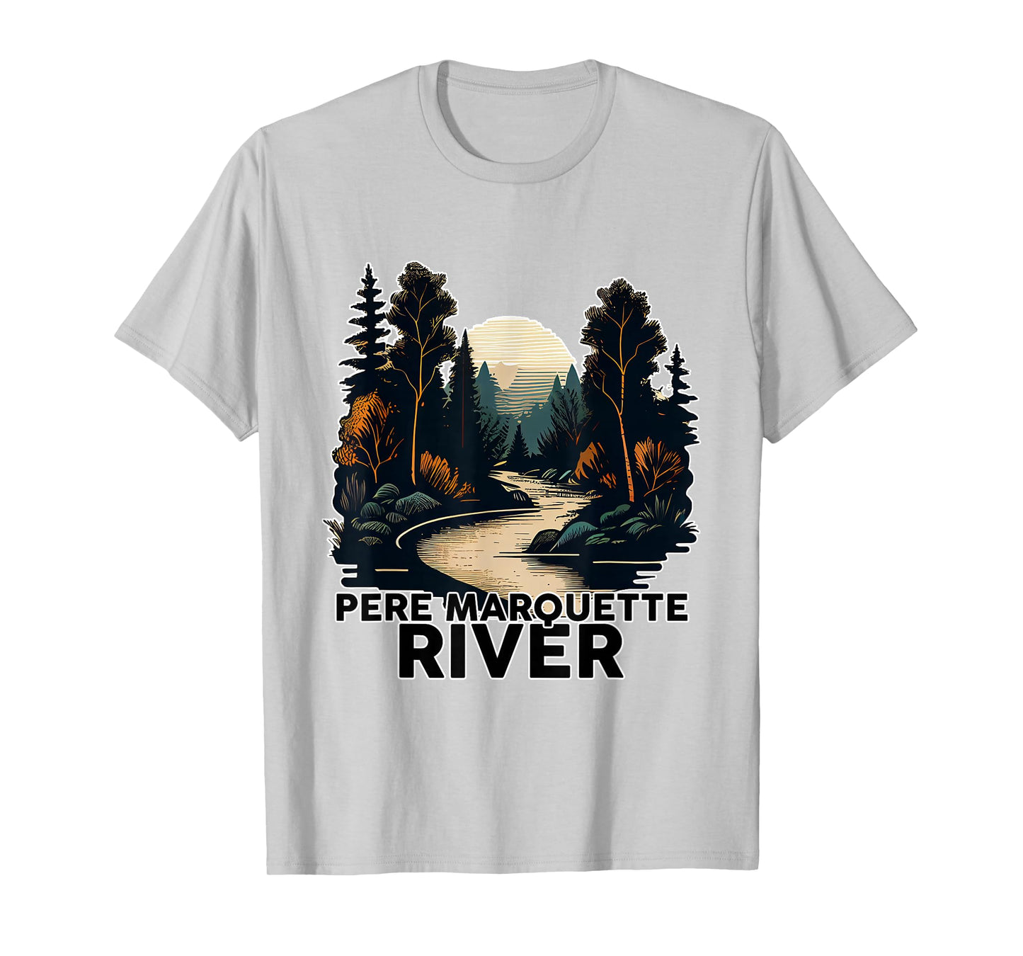 Pere Marquette River T-Shirt Retro River Pere Marquette T-Shirt