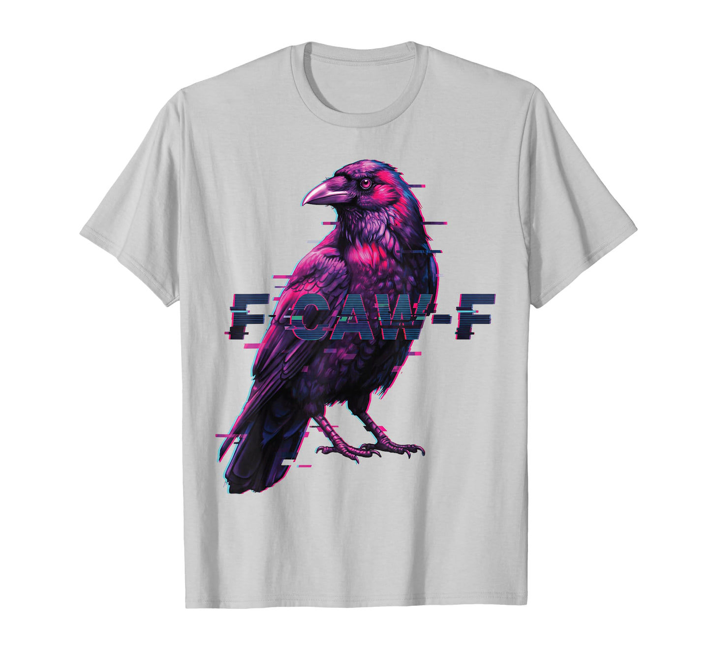 F-Caw-F Black Crow Funny Black Bird Moon Gothic Adult Humor T-Shirt