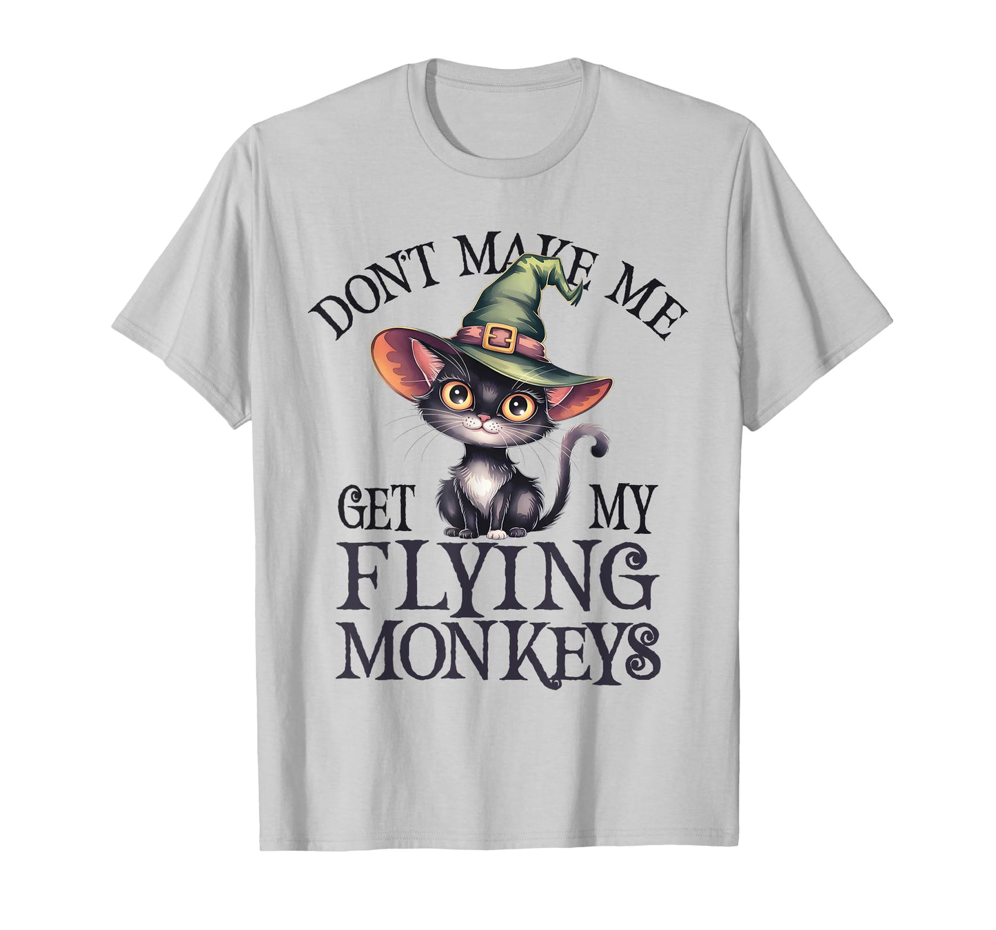 Meowgical Flying Monkeys Witch Cat Wizard Warlock Funny T-Shirt