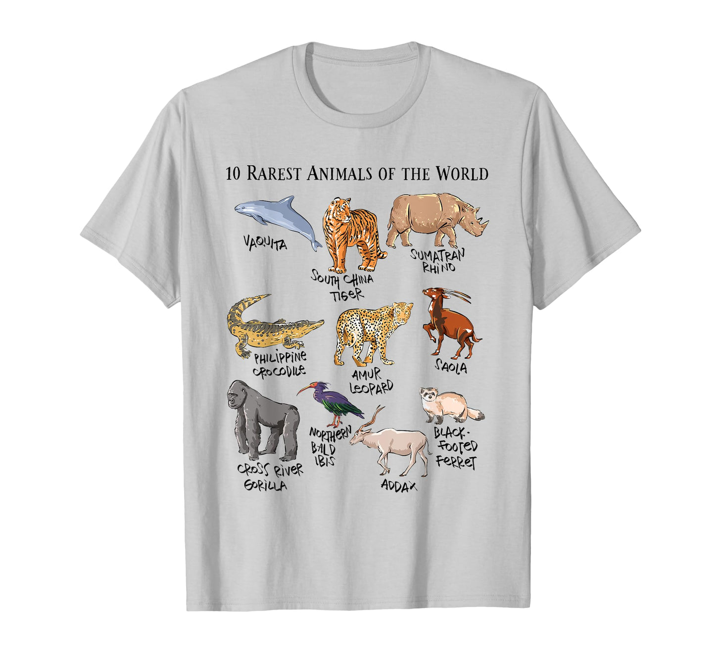 Wild Animals Educational Design for Kids, Teens and Youth T-Shirt