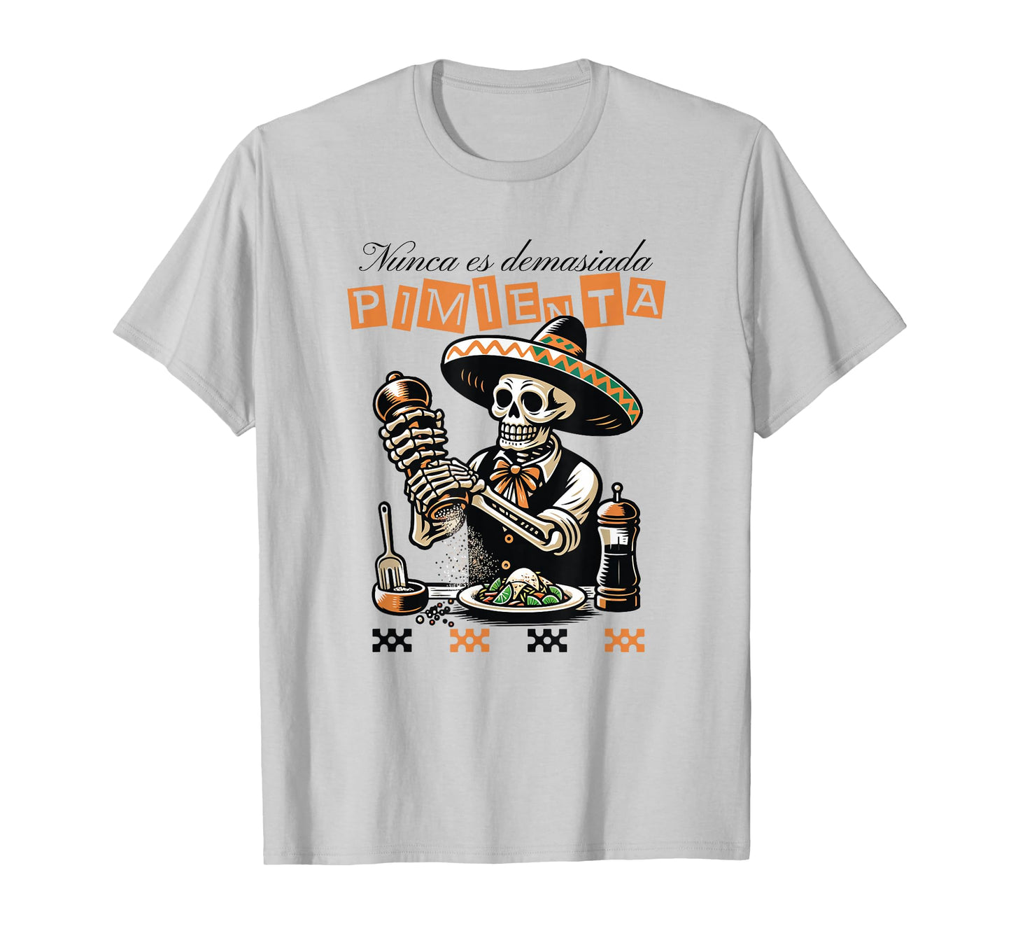 Skeleton Kitchen Mexican Chef T-Shirt